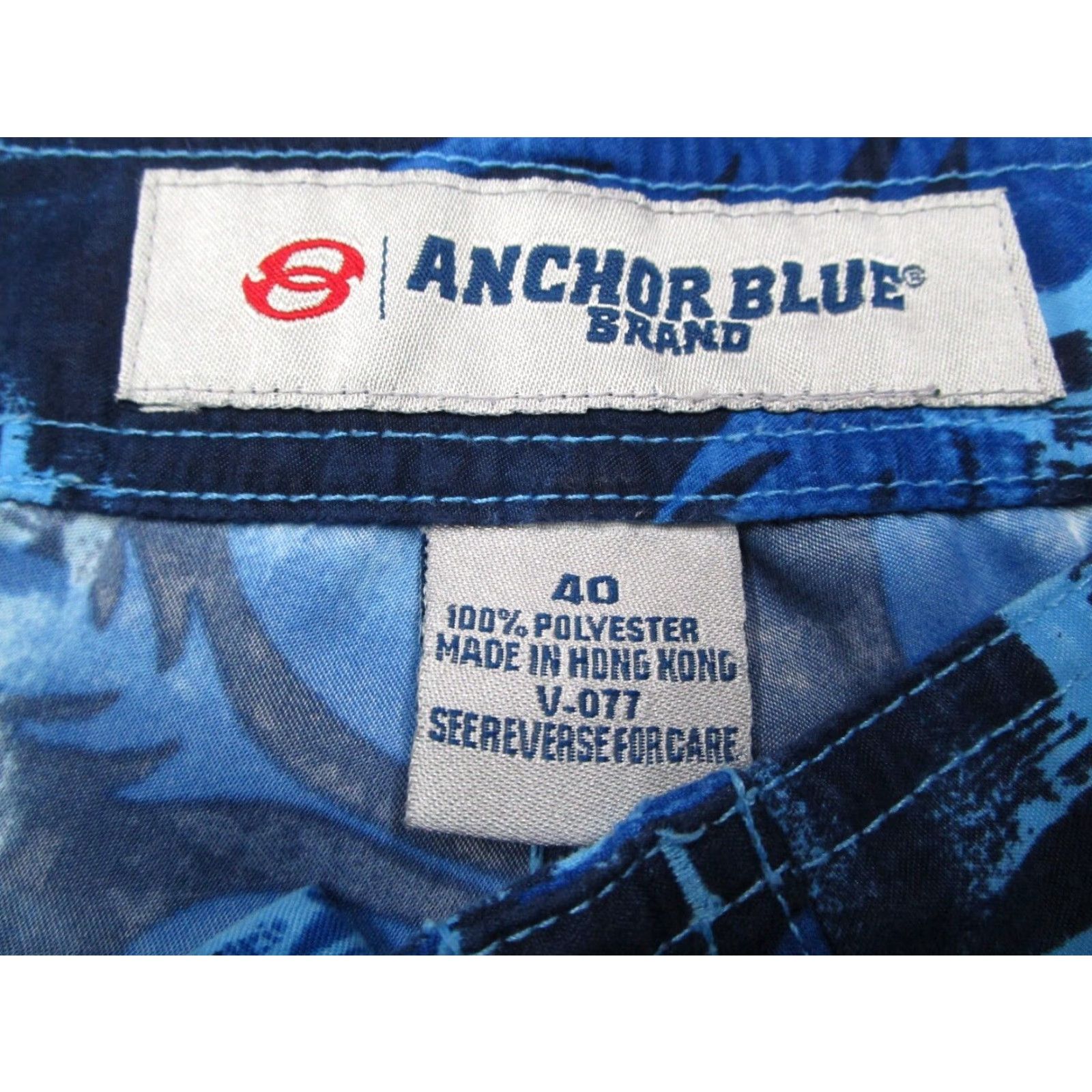 Anchor Blue VINTAGE Anchor Blue Board Shorts Men 40 Blue Floral 10" Swim Baggy Beach Y2K Skull 90s Retro Size US 40 / EU 56 - 2 Thumbnail