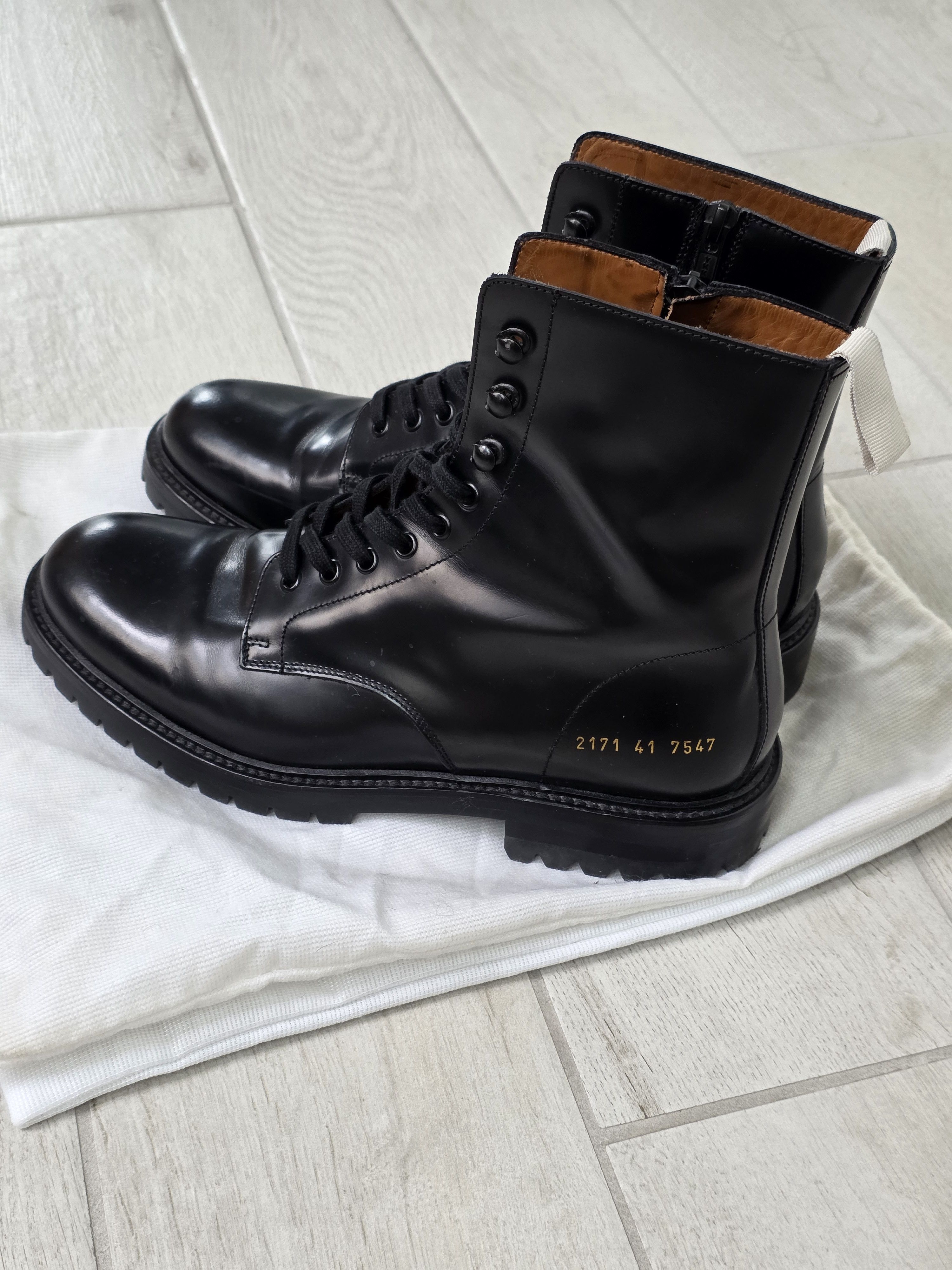Common Projects Common Projects Lug Sole Leather Combat Boots Size US 8 / EU 41 - 14 Thumbnail