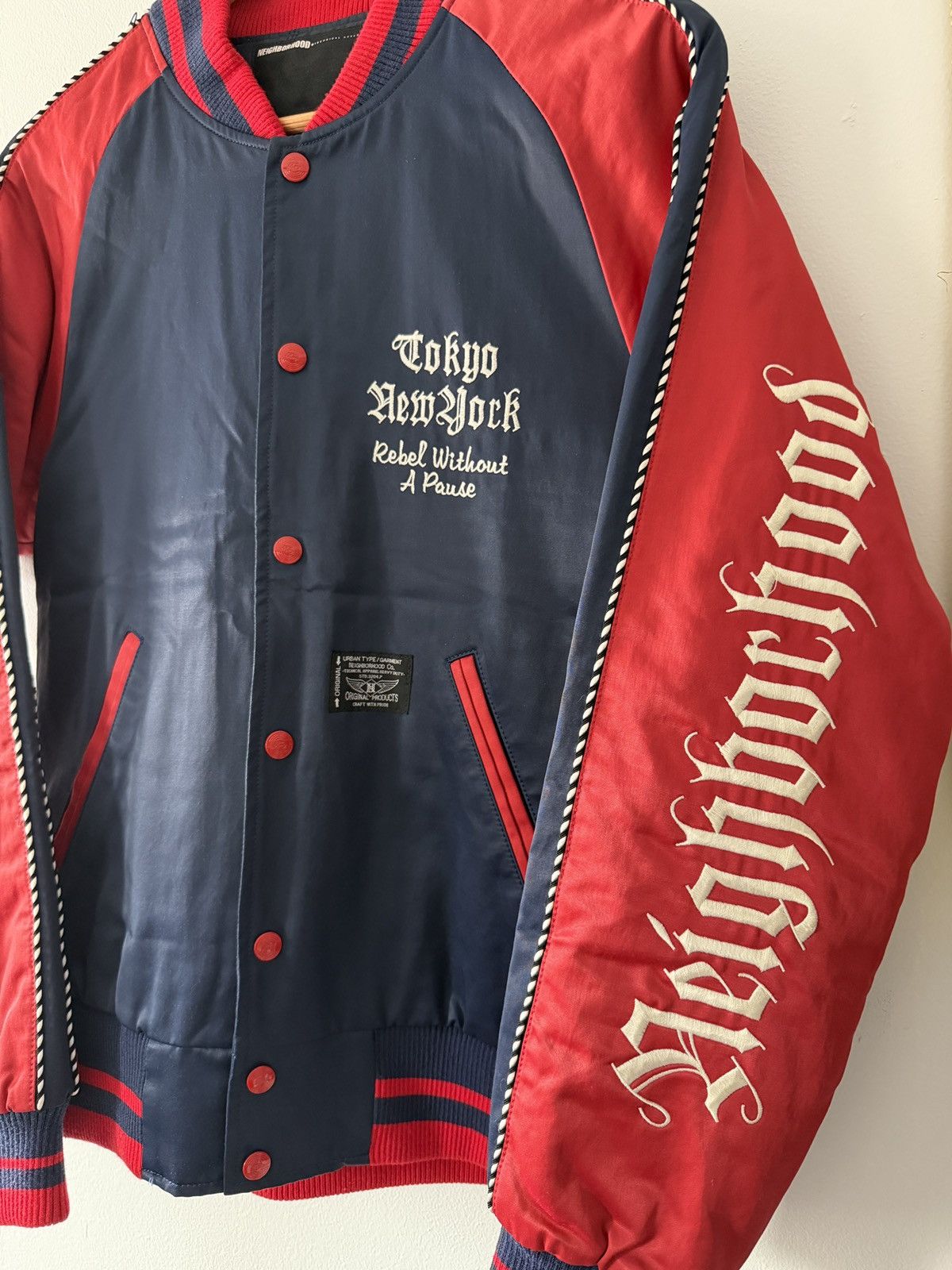 Neighborhood × Supreme Supreme x Neighborhood Satin Baseball Jacket Medium Size US M / EU 48-50 / 2 - 2 Thumbnail
