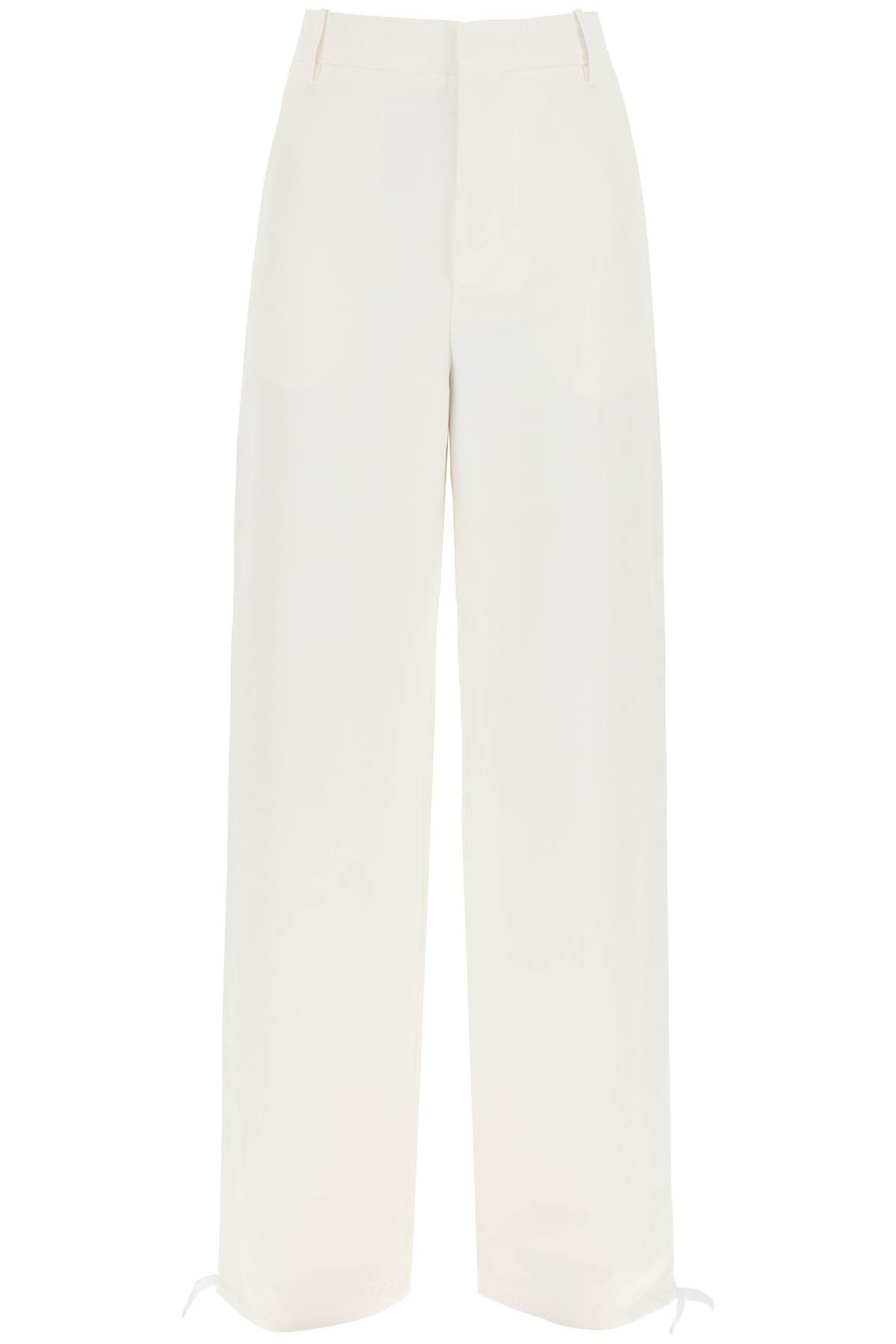 image of Marni Technical Linen Utility Pants in Stone White, Women's (Size 27)