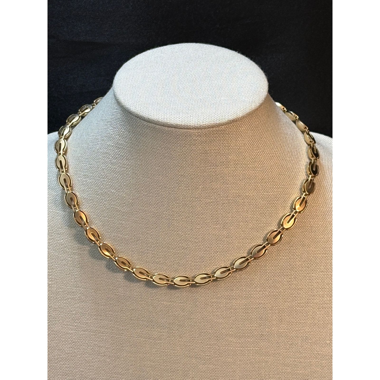 Other Vintage Gold Tone Alternating Bead Necklace 18" Size ONE SIZE - 5 Thumbnail