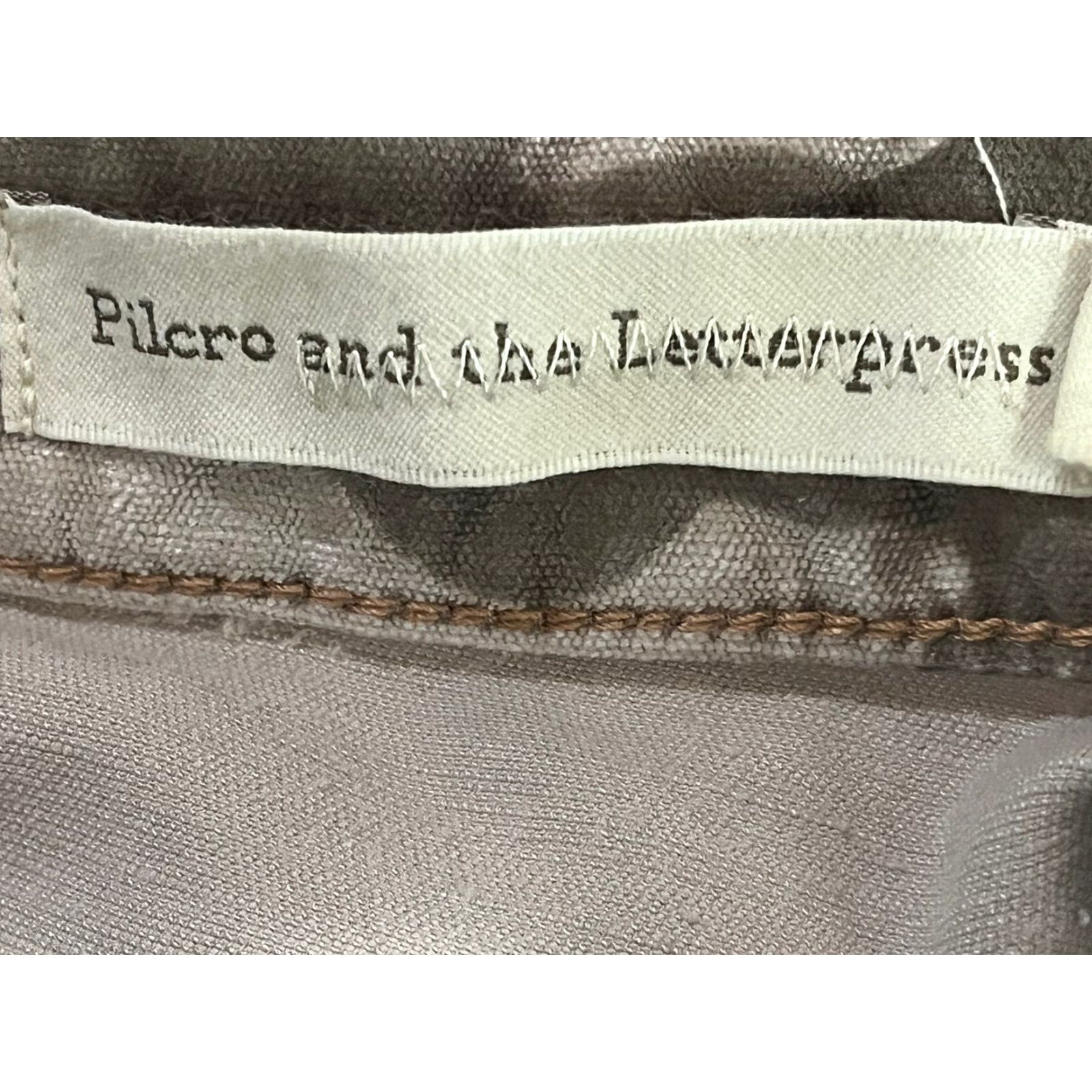 Vintage Pilcro and the Letterpress Velvet Gray Camo Jeans Pants midrise Skinny 28 Size 28" / US 6 / IT 42 - 6 Thumbnail