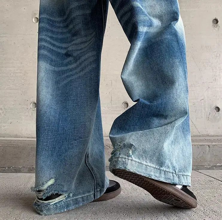Japanese Brand Retro High Street Loose Gradient Jeans Size US 32 / EU 48 - 6 Thumbnail