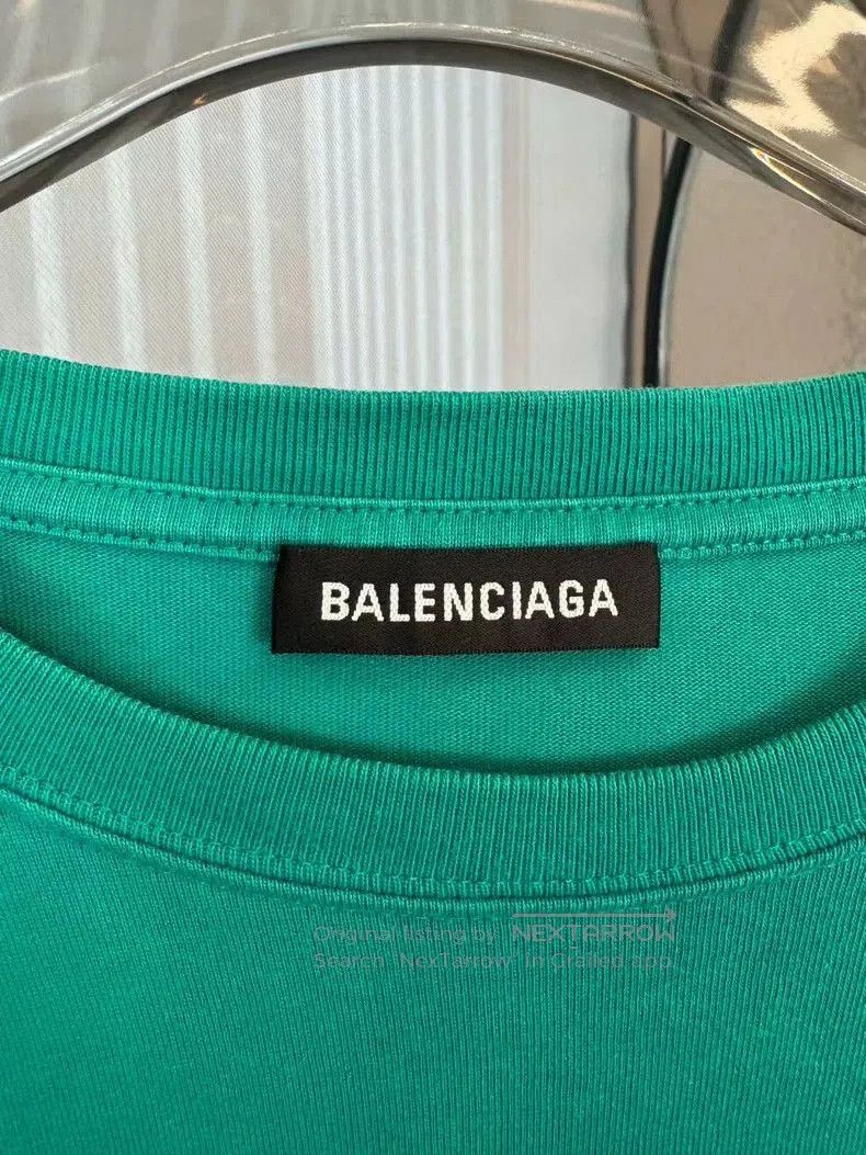 Balenciaga Balenciaga Green Wave Print Short Sleeve. Size US L / EU 52-54 / 3 - 3 Thumbnail