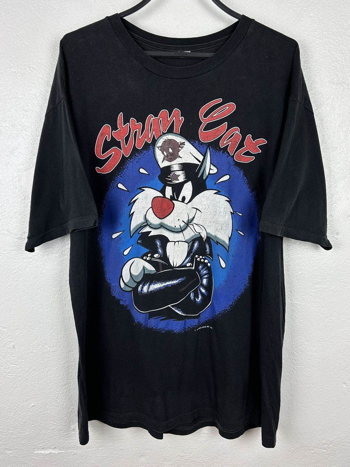 Vintage 80s Vintage 1989 Warner Bros Sylvester Stray Cat T-Shirt Size US XL / EU 56 / 4 - 1 Thumbnail
