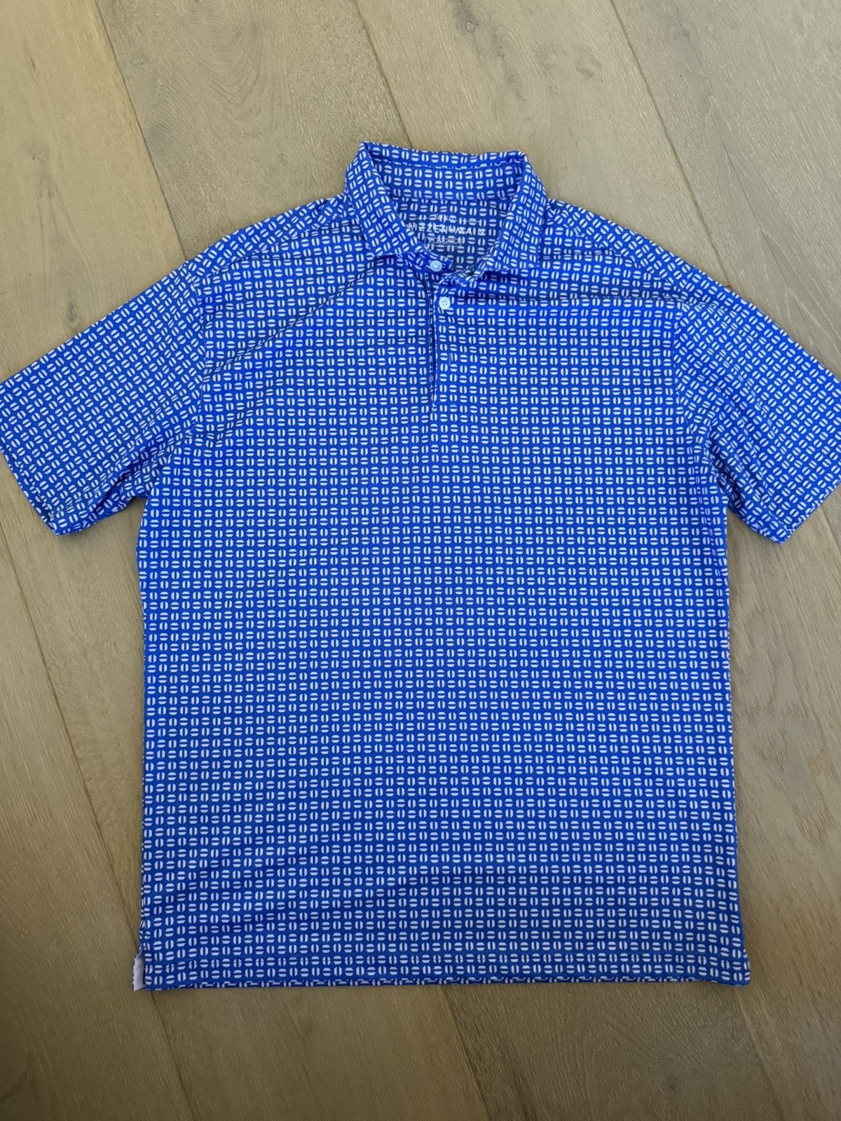 Mizzen+Main Mizzen+Main Blue Patterned Golf Polo Size US XL / EU 56 / 4 - 1 Thumbnail