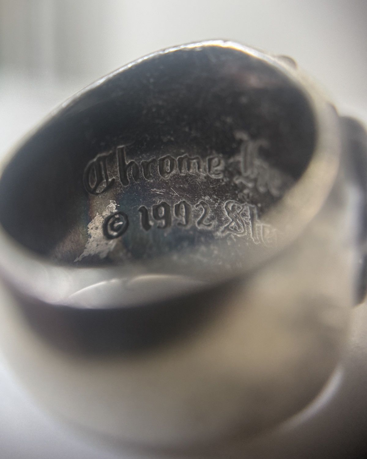 Chrome Hearts *VERY RARE* Chrome Hearts Black Rhodium Keeper Ring Size ONE SIZE - 7 Thumbnail