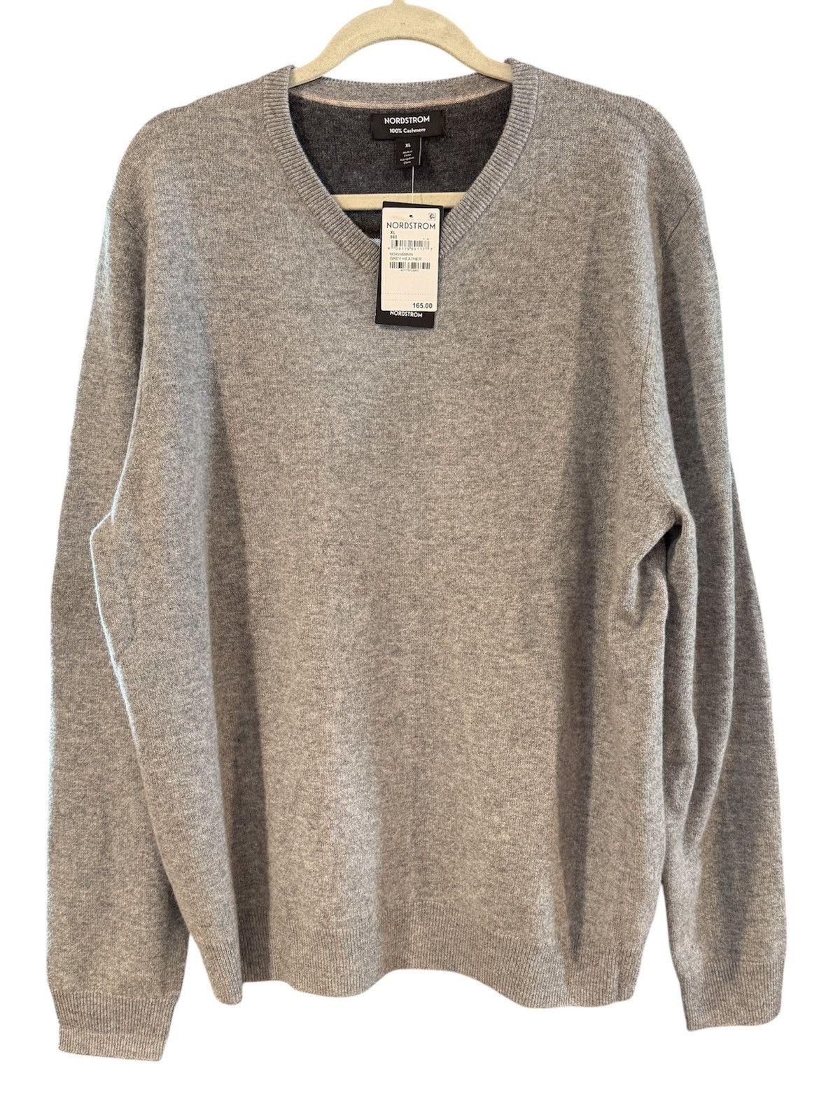 Nordstrom NORDSTROM 100% Cashmere Crewneck Grey Sweater NWT XL Size US XL / EU 56 / 4 - 2 Thumbnail