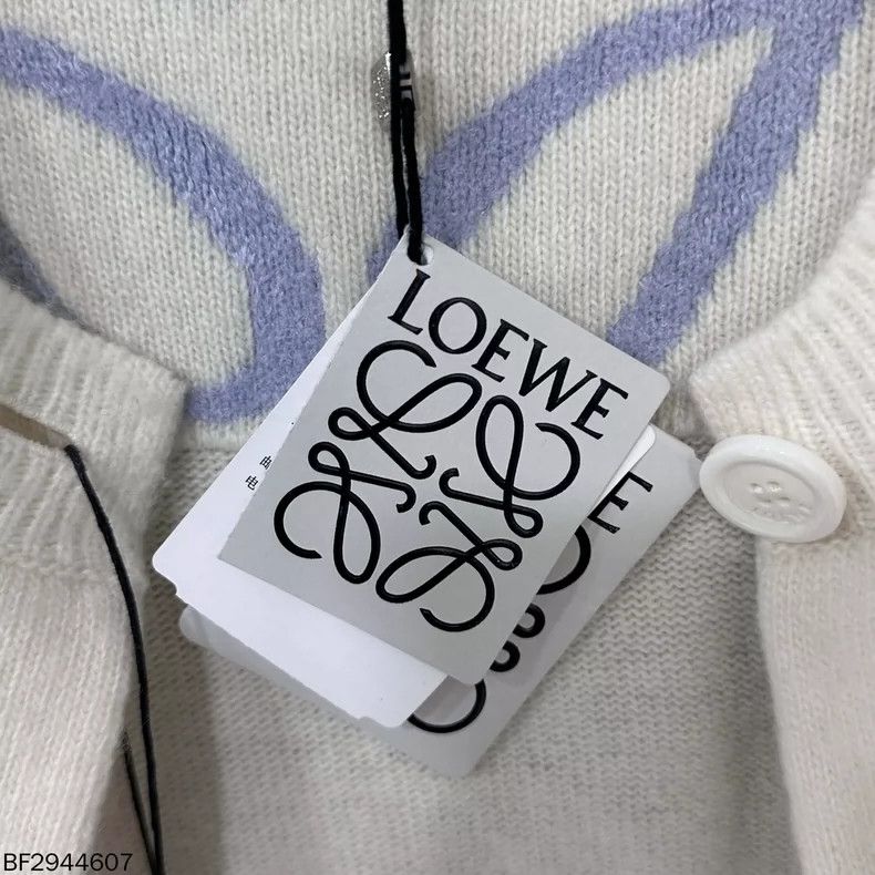 Loewe LOEWE Embroidered logo single row knit cardigan Size M / US 6-8 / IT 42-44 - 4 Thumbnail