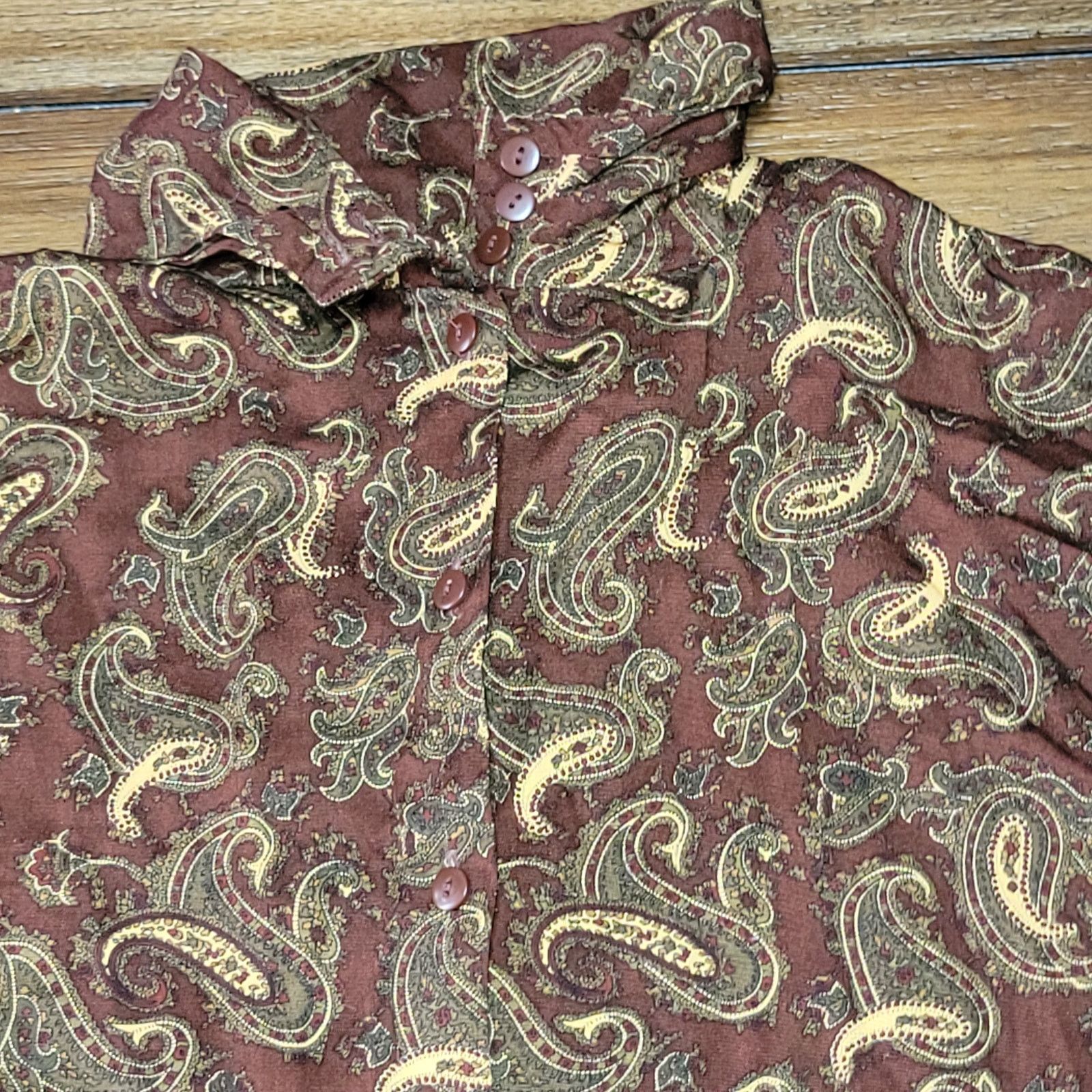 Other Rena Rowan for Saville LS Full Button Paisley Blouse - 14 Size XL / US 12-14 / IT 48-50 - 2 Thumbnail
