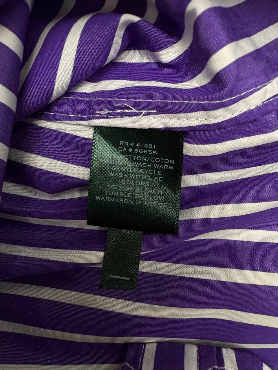 Ralph Lauren Ralph Lauren Women Slim Fit Striped Shirt Purple White SizeM Size M / US 6-8 / IT 42-44 - 5 Thumbnail