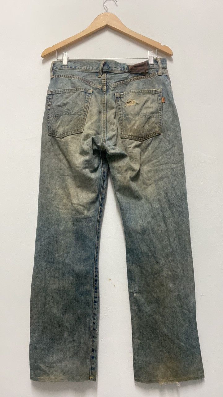 Japanese Brand × Vintage EDWIN DISTRESSED BLUE DENIM PANT Size US 30 / EU 46 - 2 Thumbnail