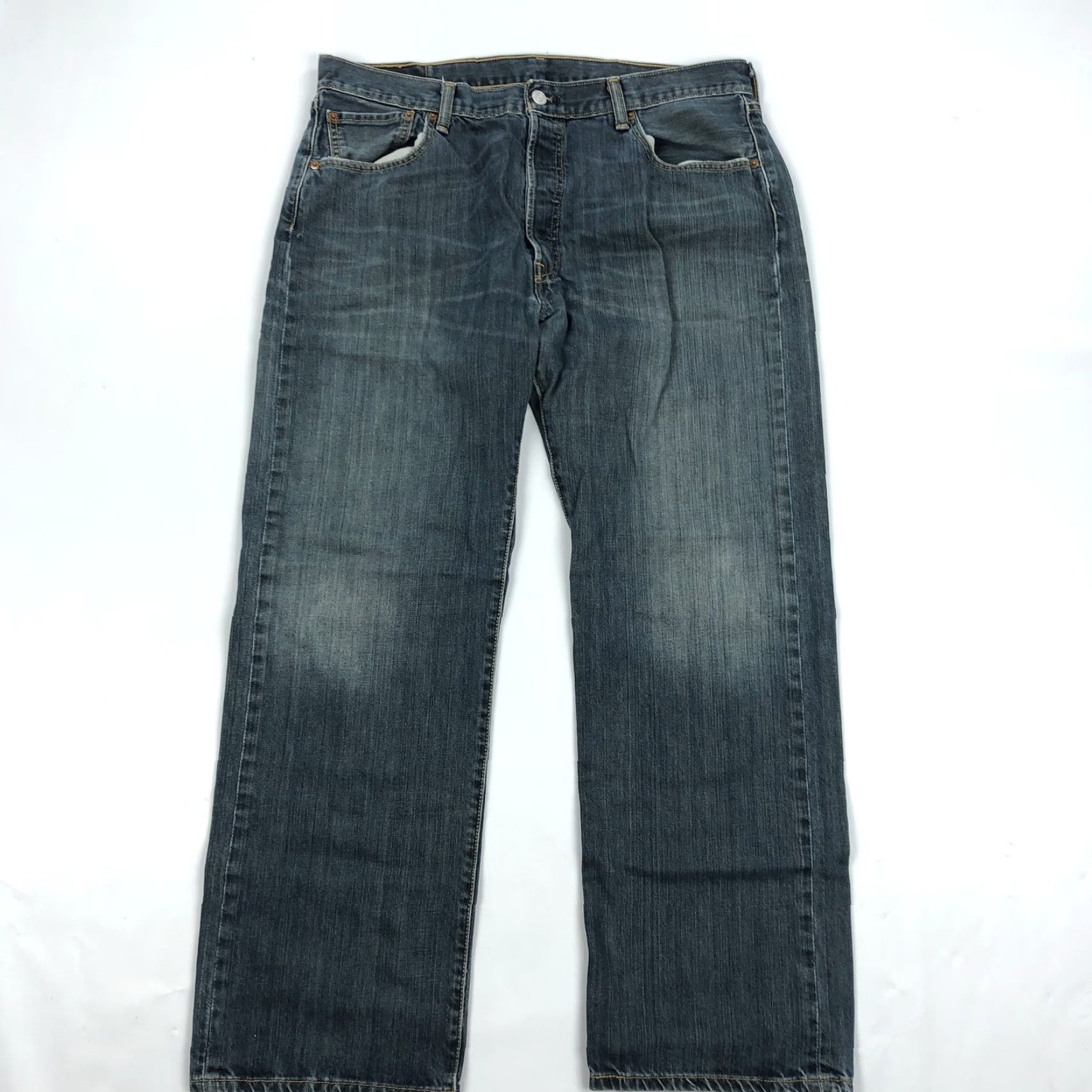 Levi's Levi's 501 Men's 34x30 Blue Straight Leg Button Fly Denim Jeans Size US 34 / EU 50 - 2 Thumbnail