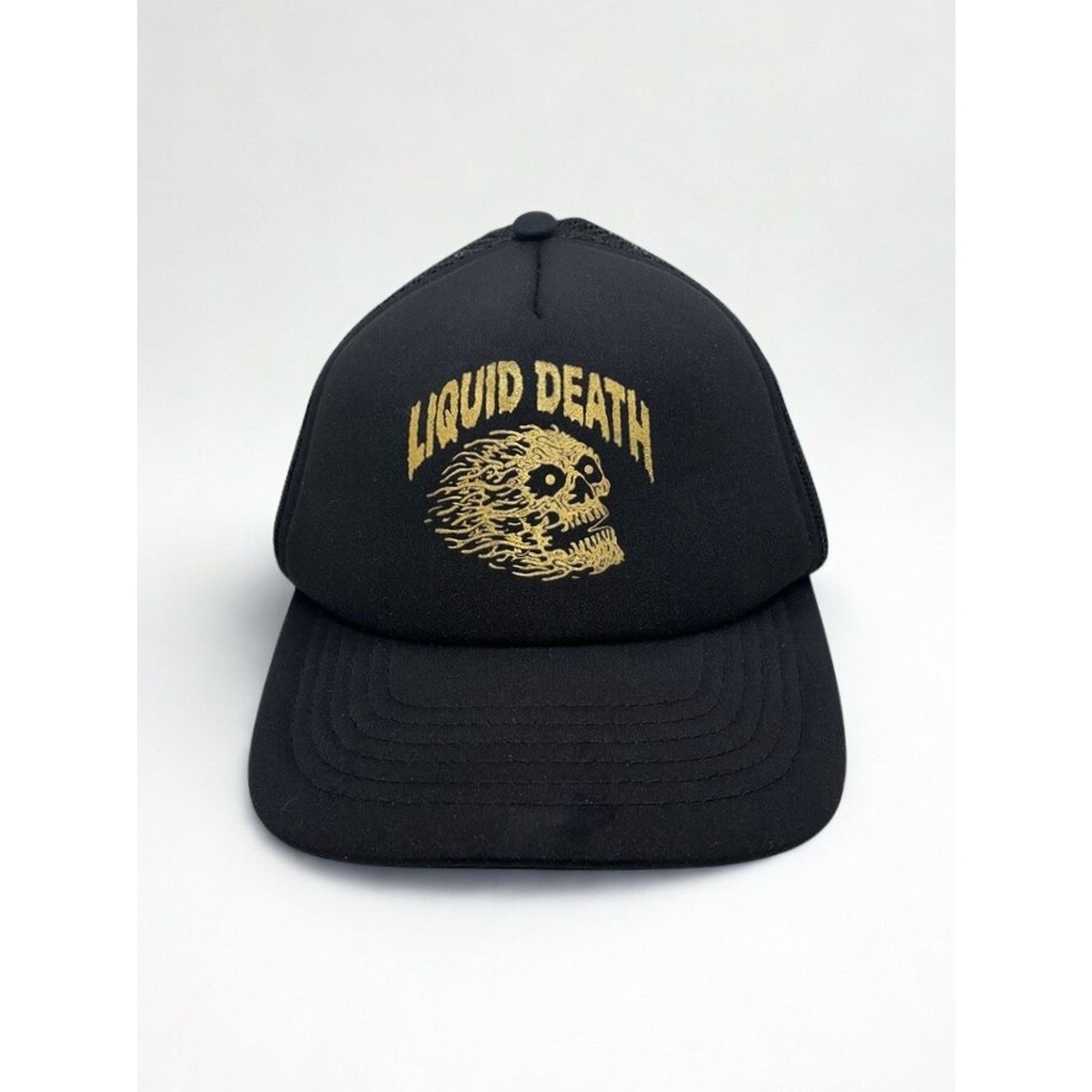 Other Liquid Death Mesh Trucker Snapback Gold Skull Logo NWOT Size ONE SIZE - 5 Thumbnail
