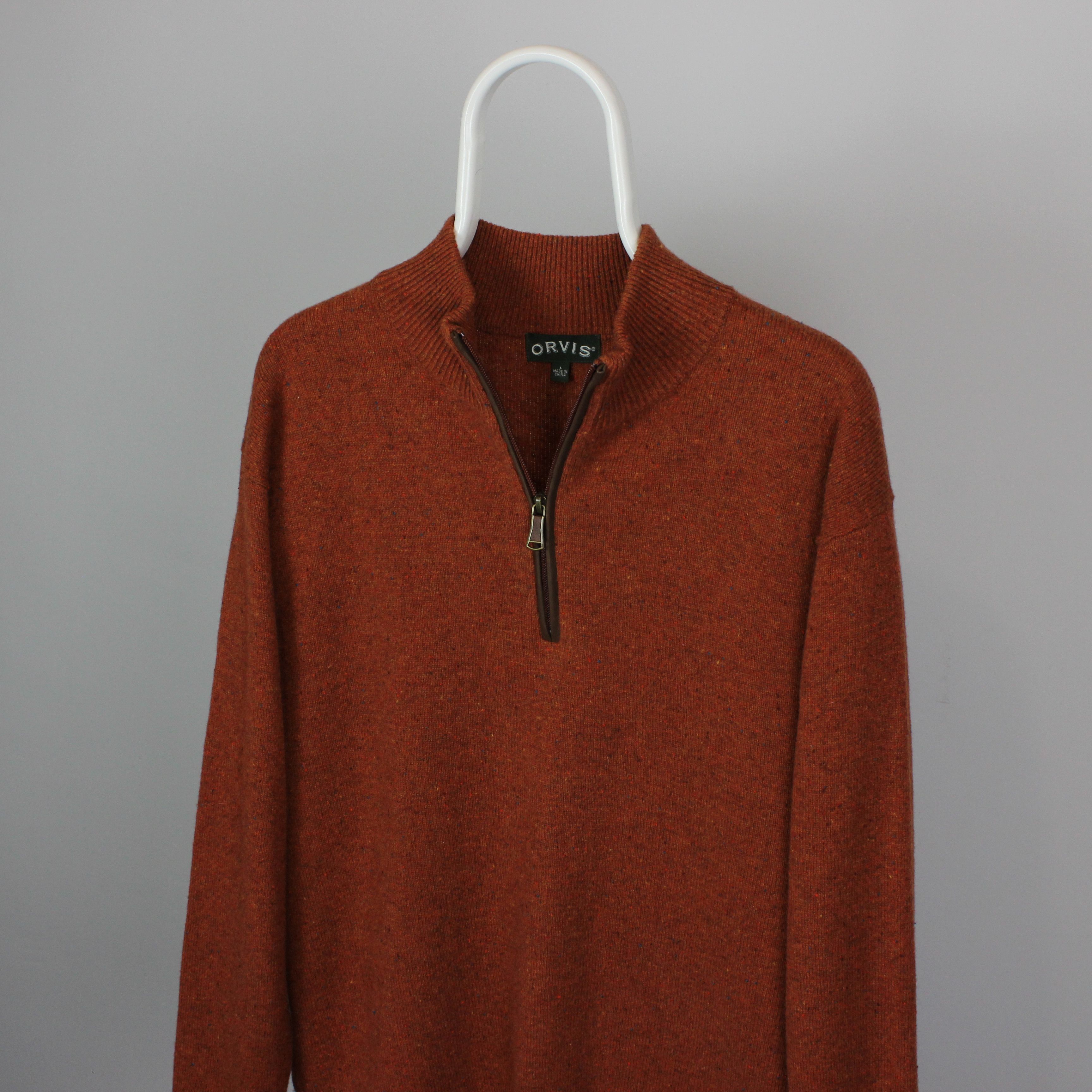 Orvis Orvis sweater jumper zip orange wool L vintage Size US L / EU 52-54 / 3 - 1 Thumbnail