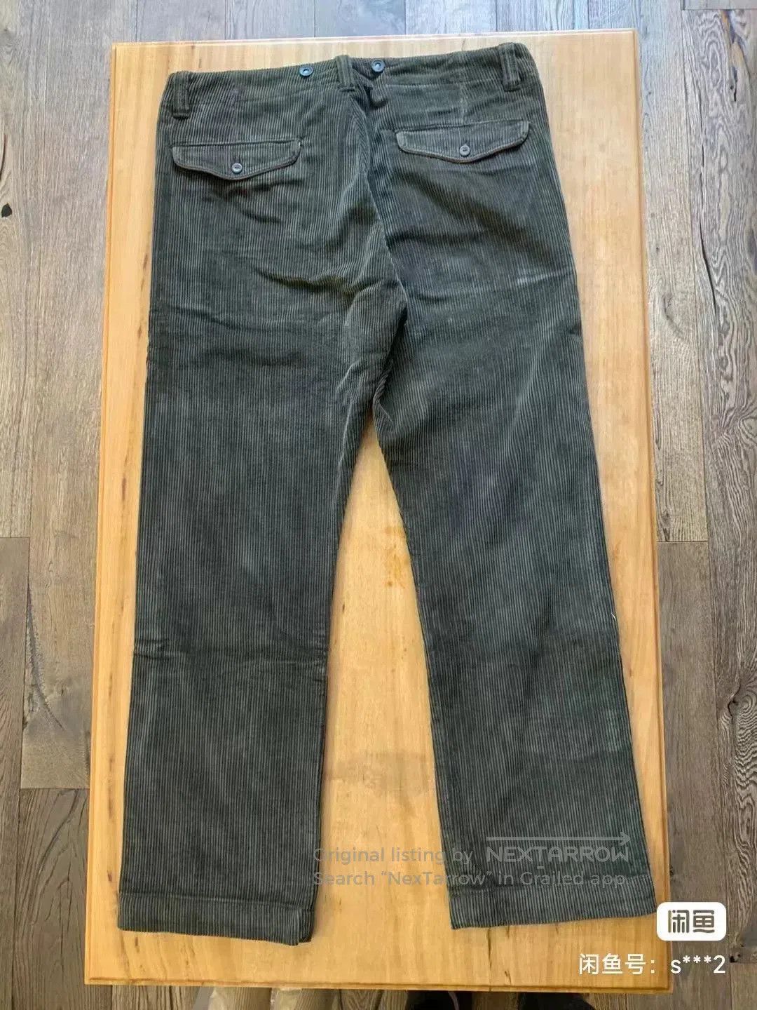 RRL Ralph Lauren corduroy straight leg pants in deep green. Size US 36 / EU 52 - 2 Thumbnail