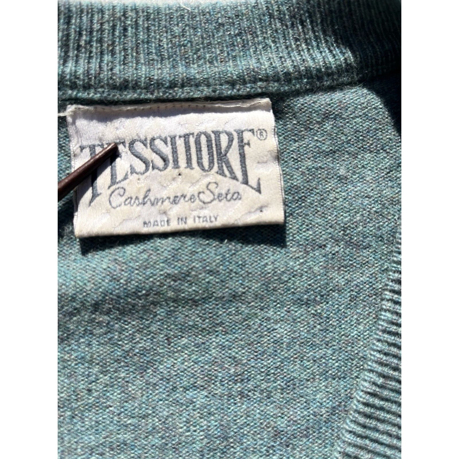 Vintage VINTAGE Tessitore Men’s Sweater Green Solid NO SIZE Italian Cashmere Classic EU Size US XL / EU 56 / 4 - 3 Thumbnail