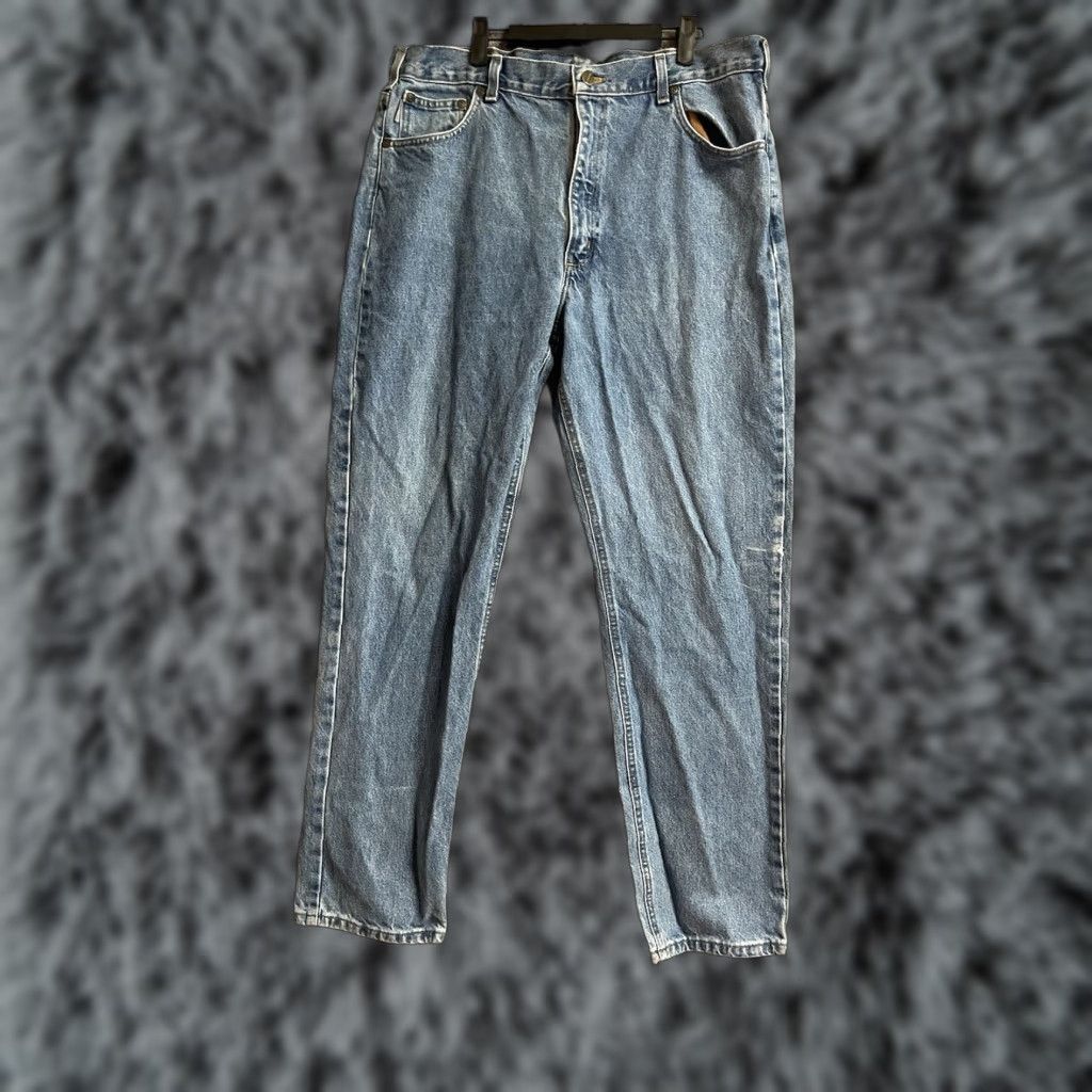 Carhartt Carhartt B18 DST Traditional Fit Jeans Mens 40x32 Straight Leg Workwear Streetwear Blue 5-Pocket Denim Jeans Mens Straight Leg 40 32 DST B18 Series Size US 40 / EU 56 - 1 Thumbnail