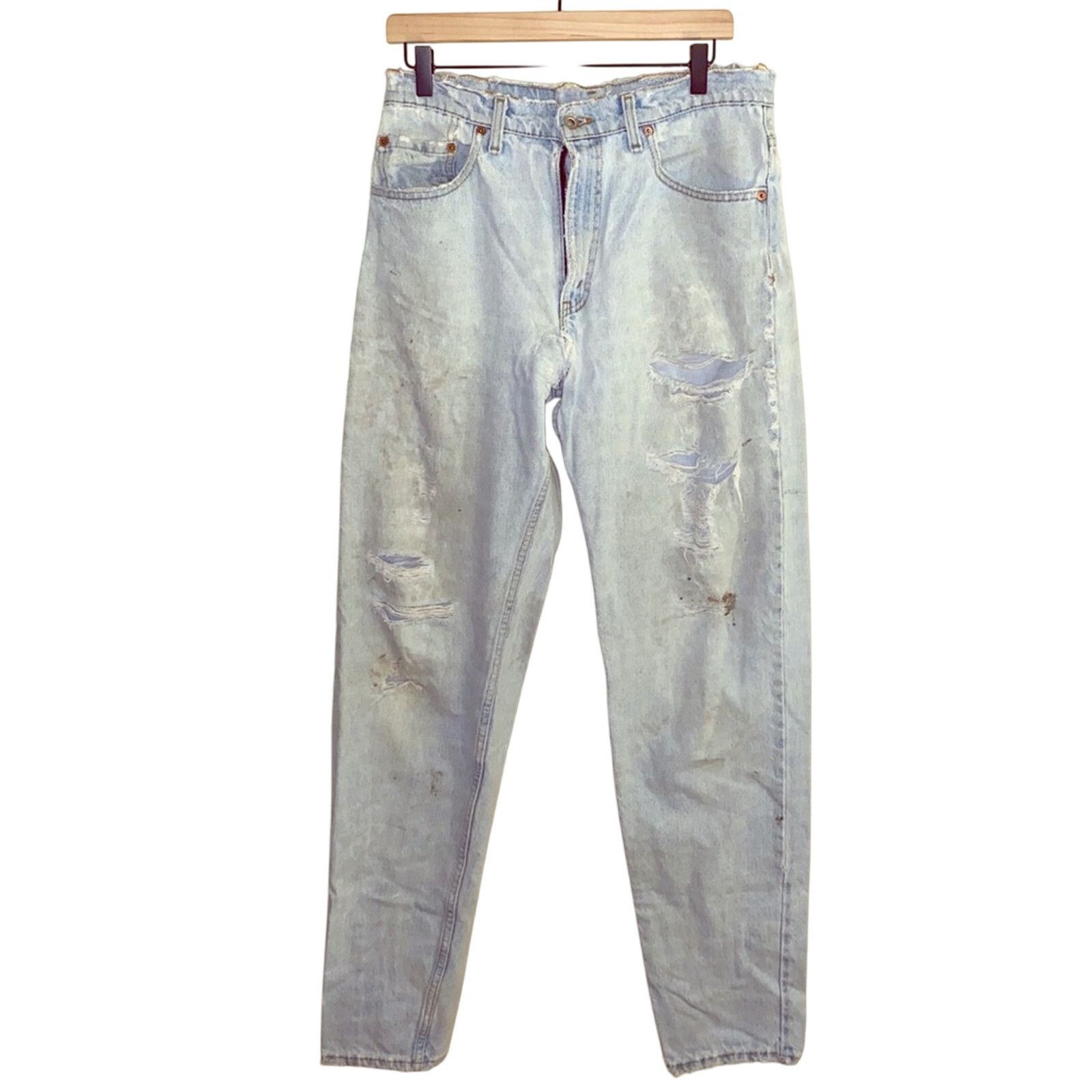 Levi's VNTG LEVIS destroyed high waisted mom jeans 33x36 grunge Size 33" - 1 Thumbnail