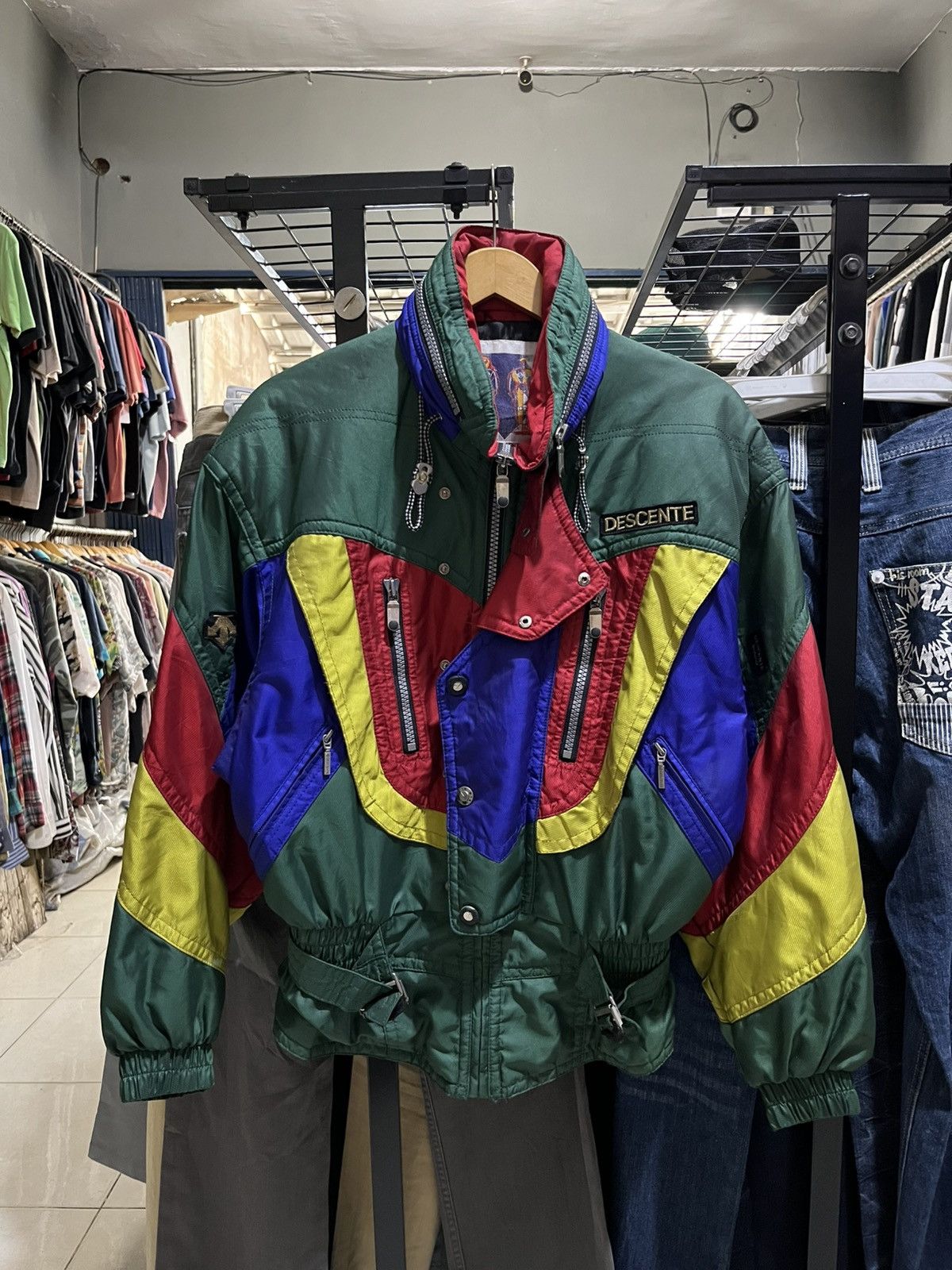 Descente Vintage spain descente colour block multicolour jacket ski Size US L / EU 52-54 / 3 - 2 Thumbnail