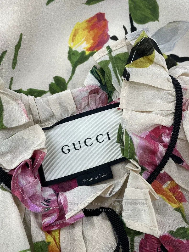 Gucci Gucci Silk printed lace-tied top and vest Size XS / US 0-2 / IT 36-38 - 4 Thumbnail