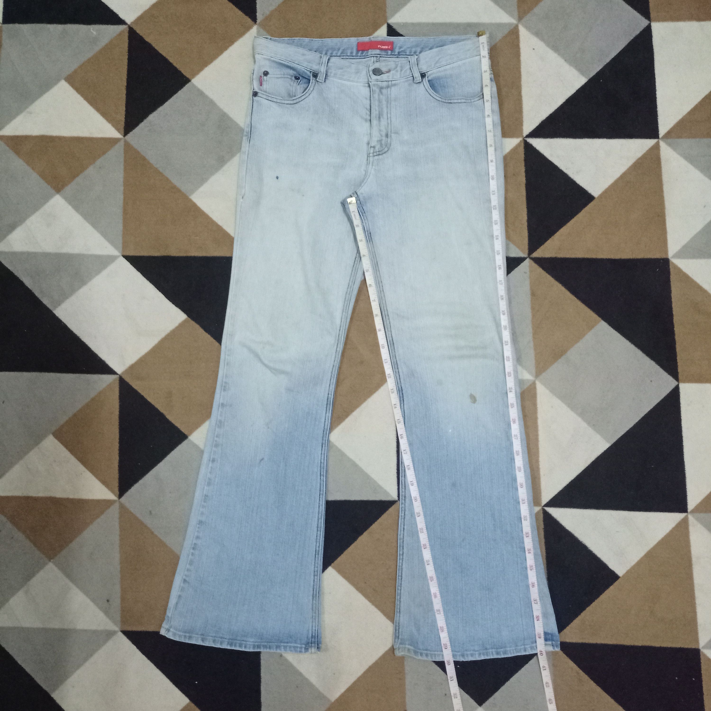 Japanese Brand × Jean Vintage Japanese Brand Light Wash Style Flare Jeans Size US 32 / EU 48 - 8 Thumbnail