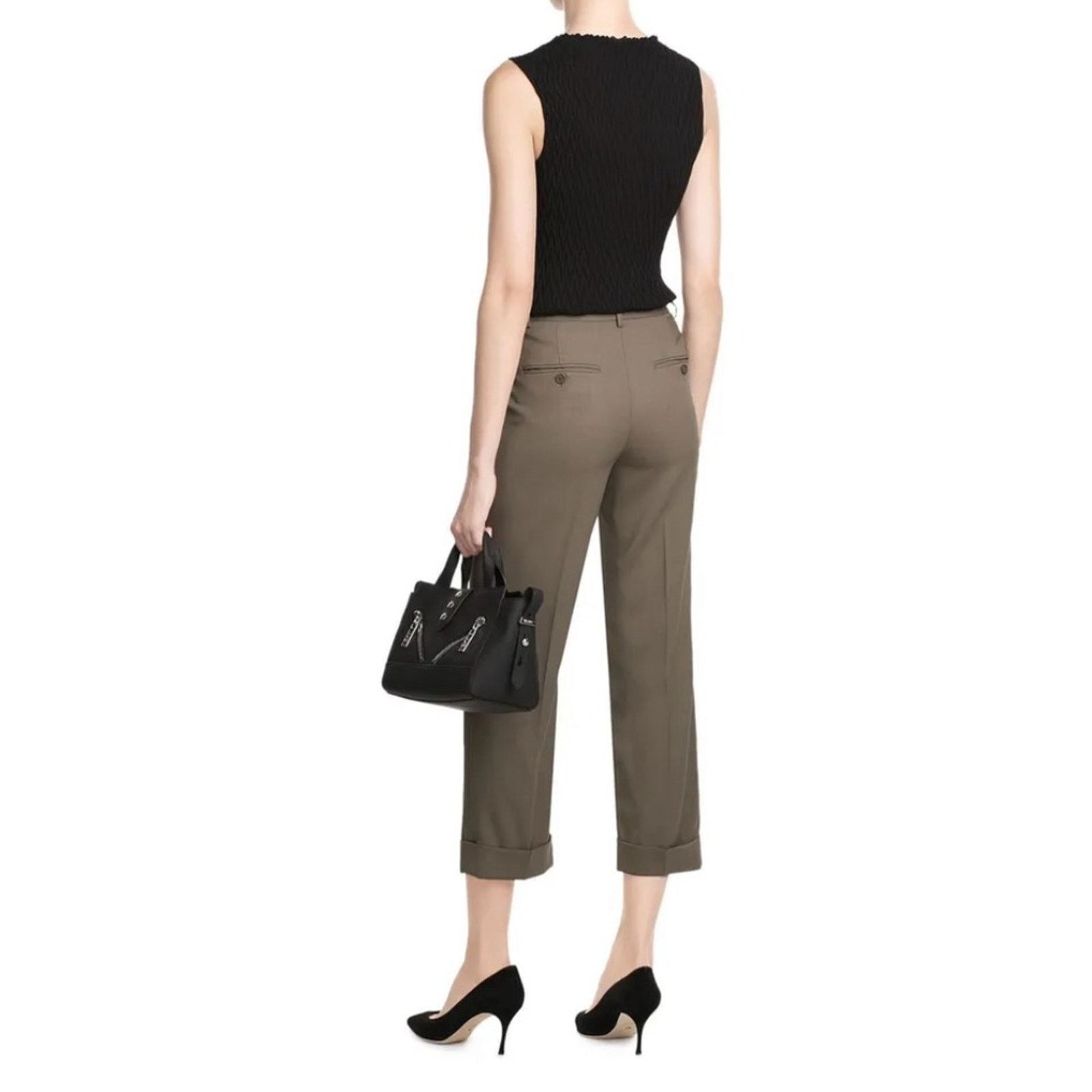 Theory Theory Cropped Cuffed Pants in Tan | Size 0 Size 25" / US 0 / IT 36 - 5 Thumbnail