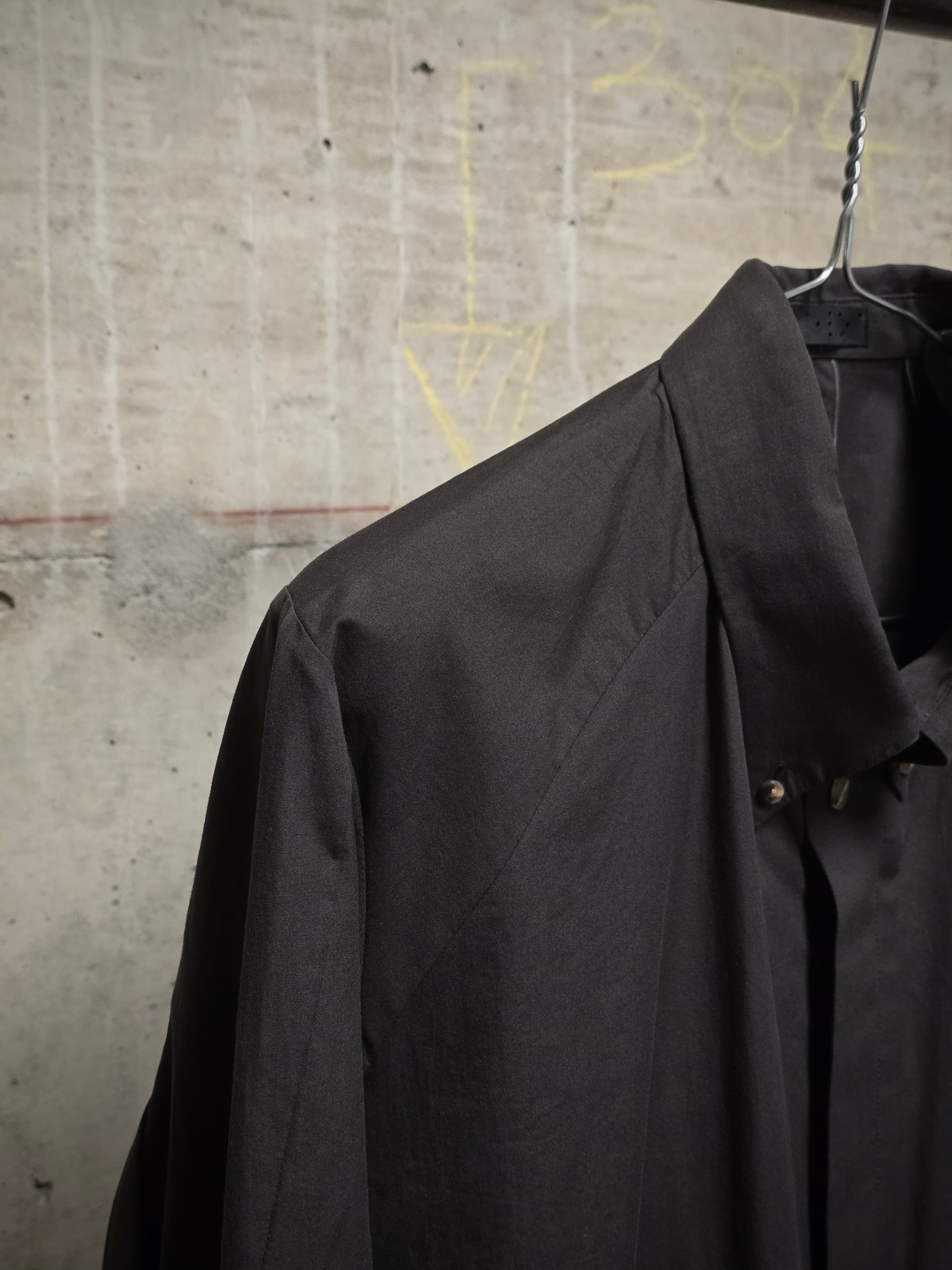 Devoa DEVOA Charcoal Grey Oxford Zip Shirt Size US L / EU 52-54 / 3 - 3 Thumbnail