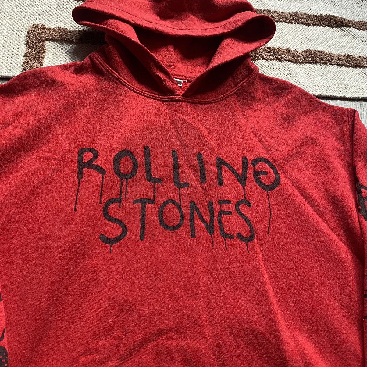 Band Tees THE ROLLING STONES Y2K NO FILTER RED HOODIE Size US L / EU 52-54 / 3 - 6 Thumbnail