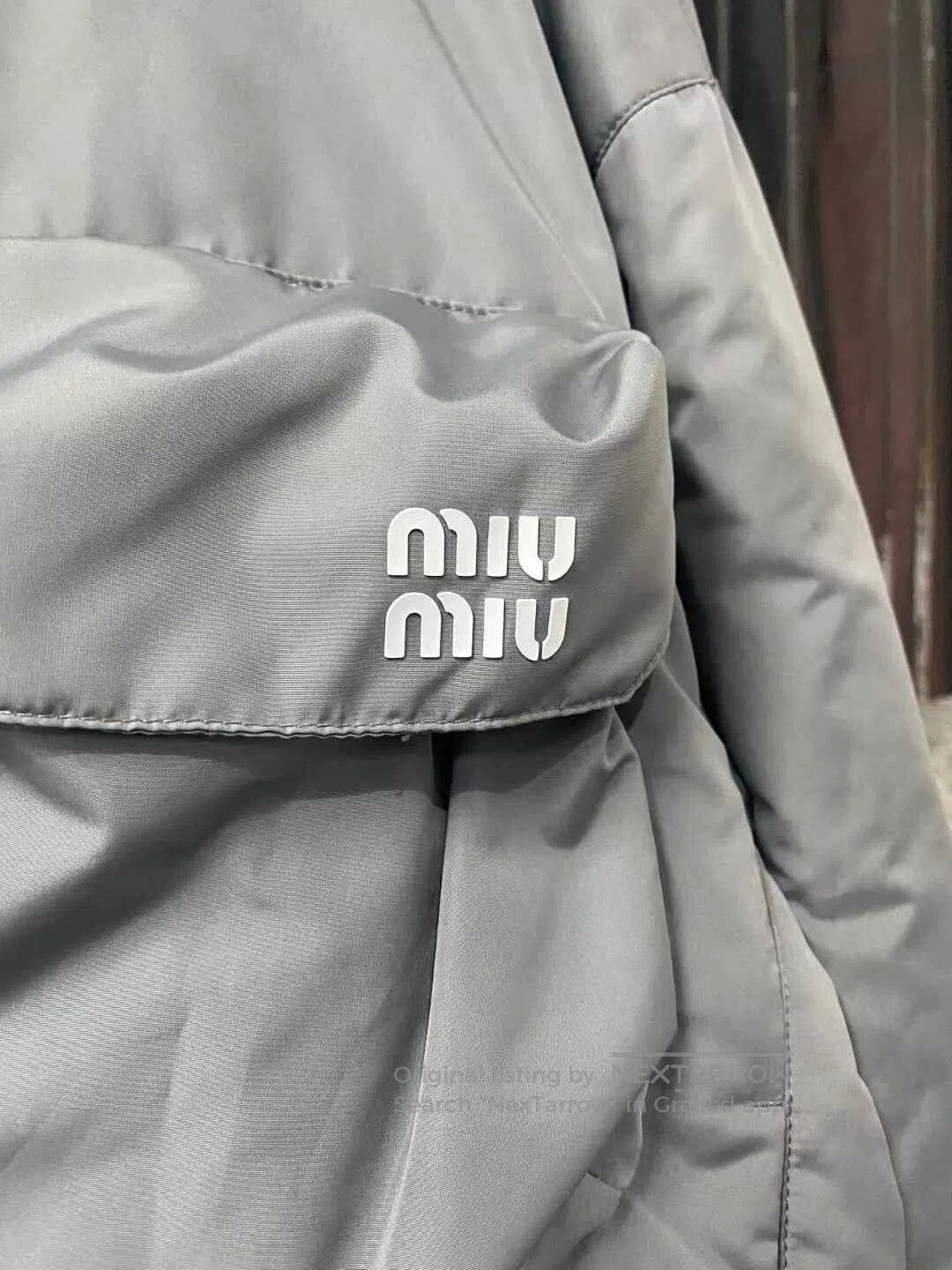 Miu Miu gray cotton zip-up jacket by Miu Miu. Size S / US 4 / IT 40 - 5 Thumbnail
