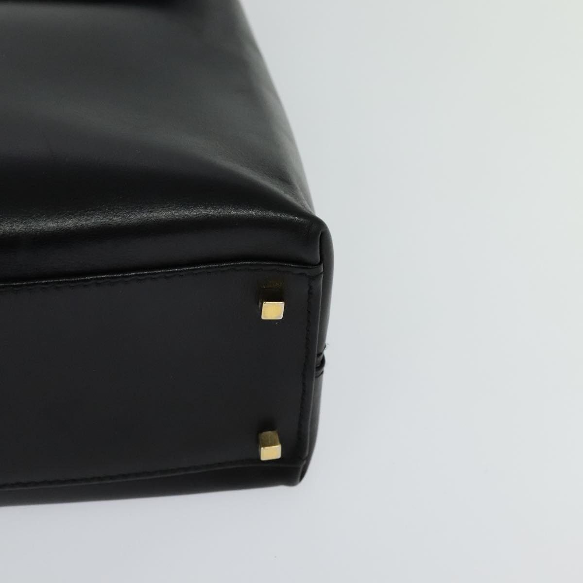 Salvatore Ferragamo Salvatore Ferragamo Gancini Hand Bag Leather Black Gold Size ONE SIZE - 15 Thumbnail