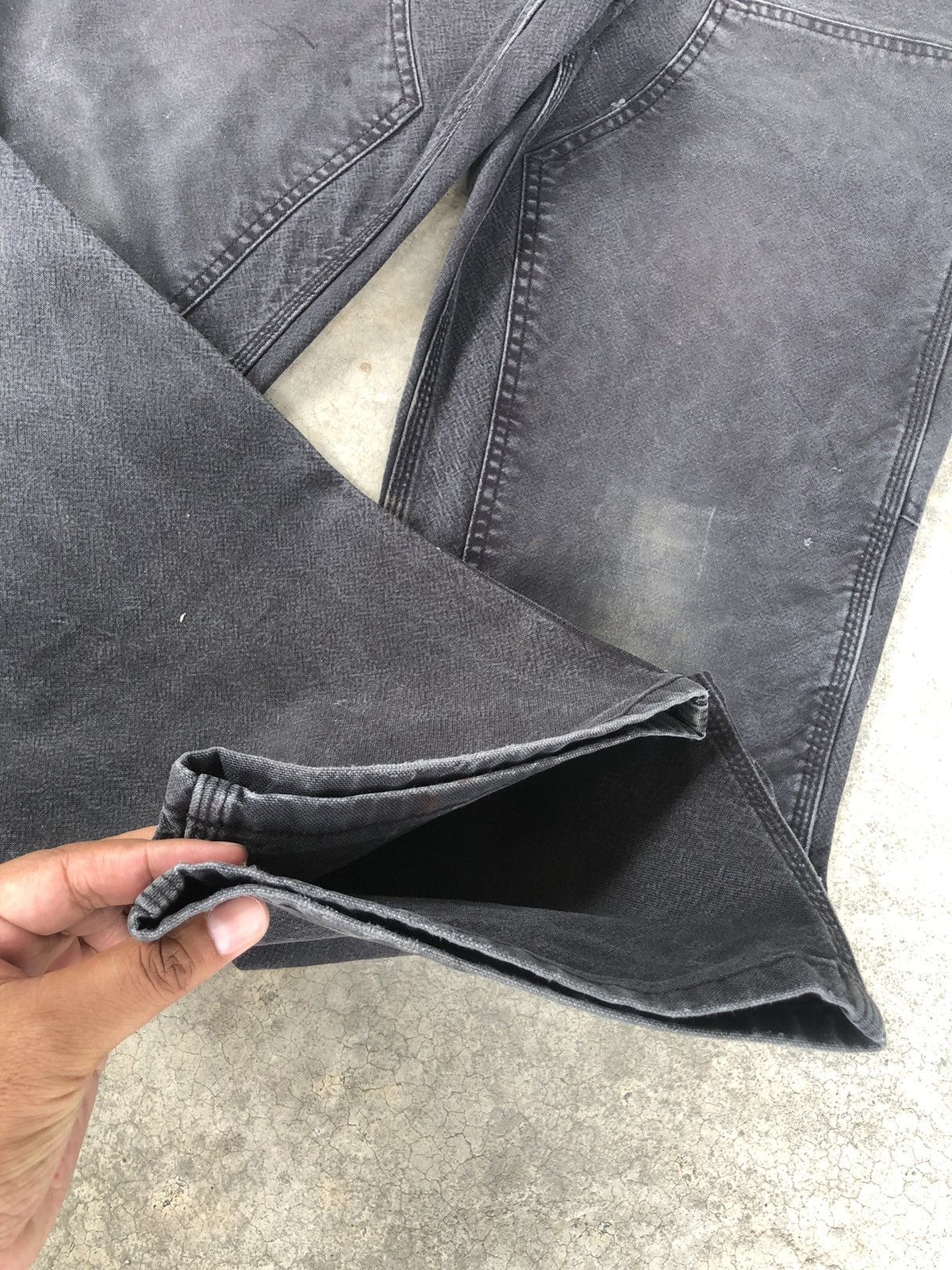 Lil Yachty Vintage Carhartt Double Knee Distressed Jeans Size US 34 / EU 50 - 13 Thumbnail