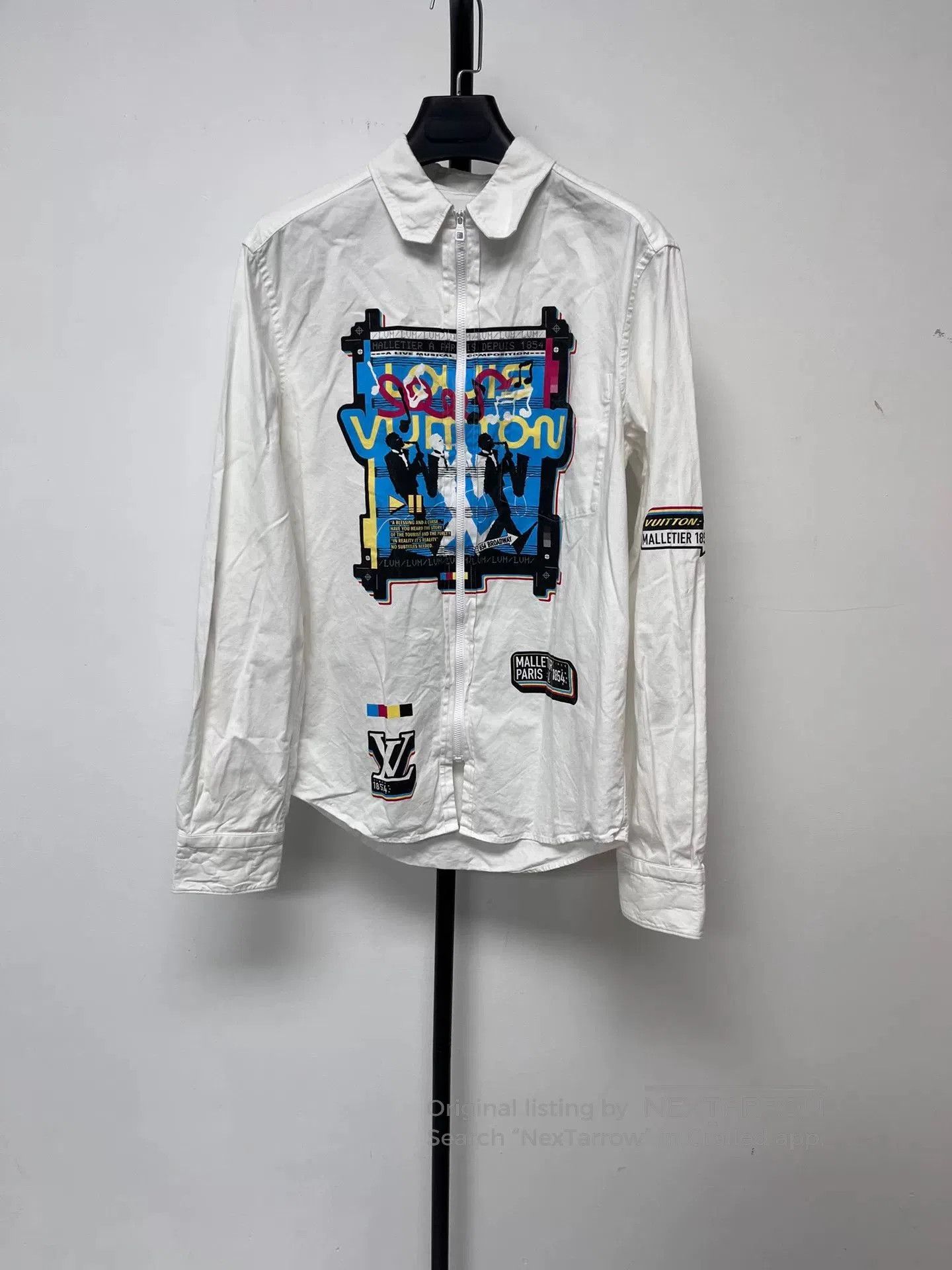 louis vuitton zip long sleeve shirt for men.
