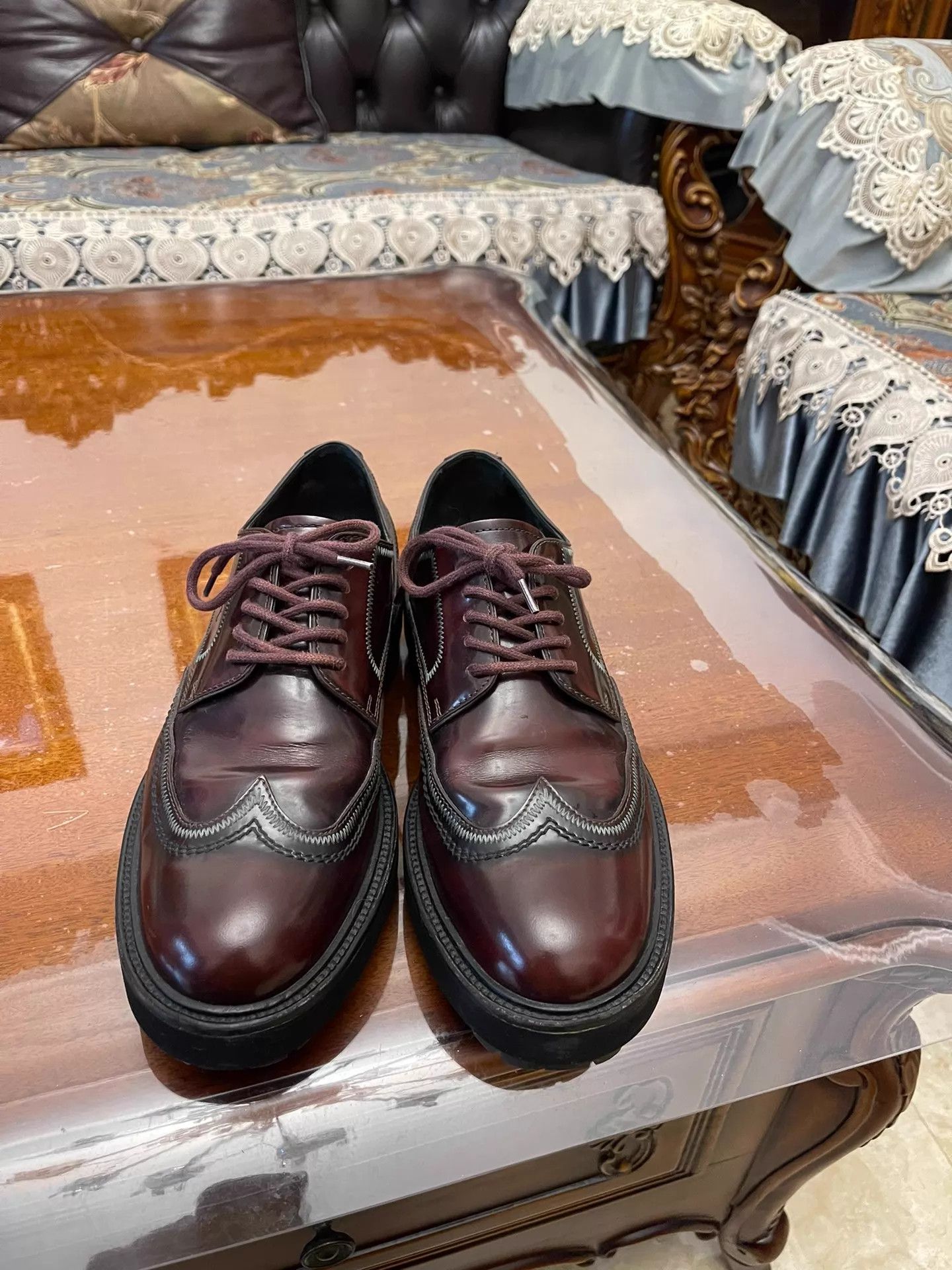 Tod's TOD'S Burgundy Casual Leather Shoes US7 Hidden Lift Size US 7 / EU 40 - 2 Thumbnail