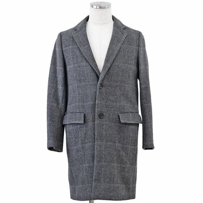 Other Other BEAUTY&YOUTH United Arrows EXTRA FINE WOOL 120’s Glen Check Wool Coat Leather Outerwear DUTY FREE for USA Size ONE SIZE - 1 Thumbnail