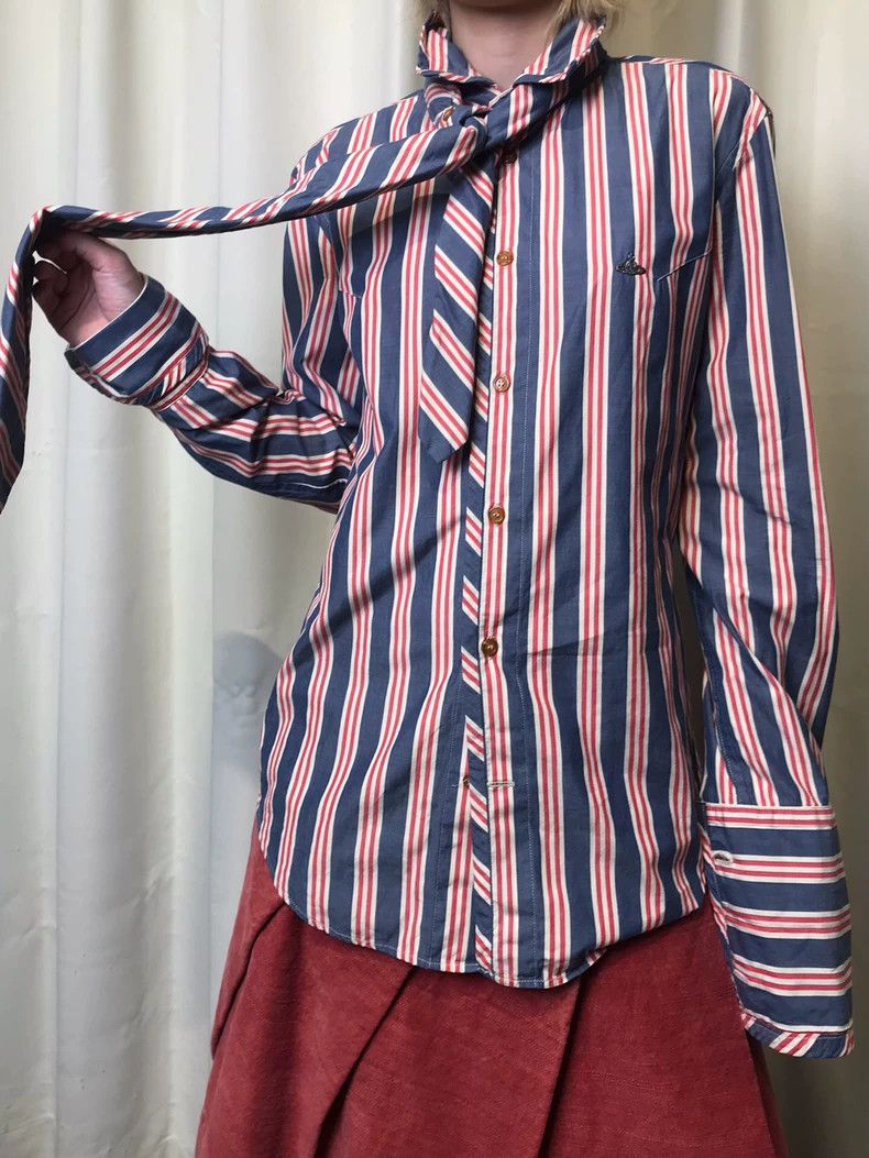 Vivienne Westwood Vivienne Westwood Striped striped tie shirt Size M / US 6-8 / IT 42-44 - 3 Thumbnail