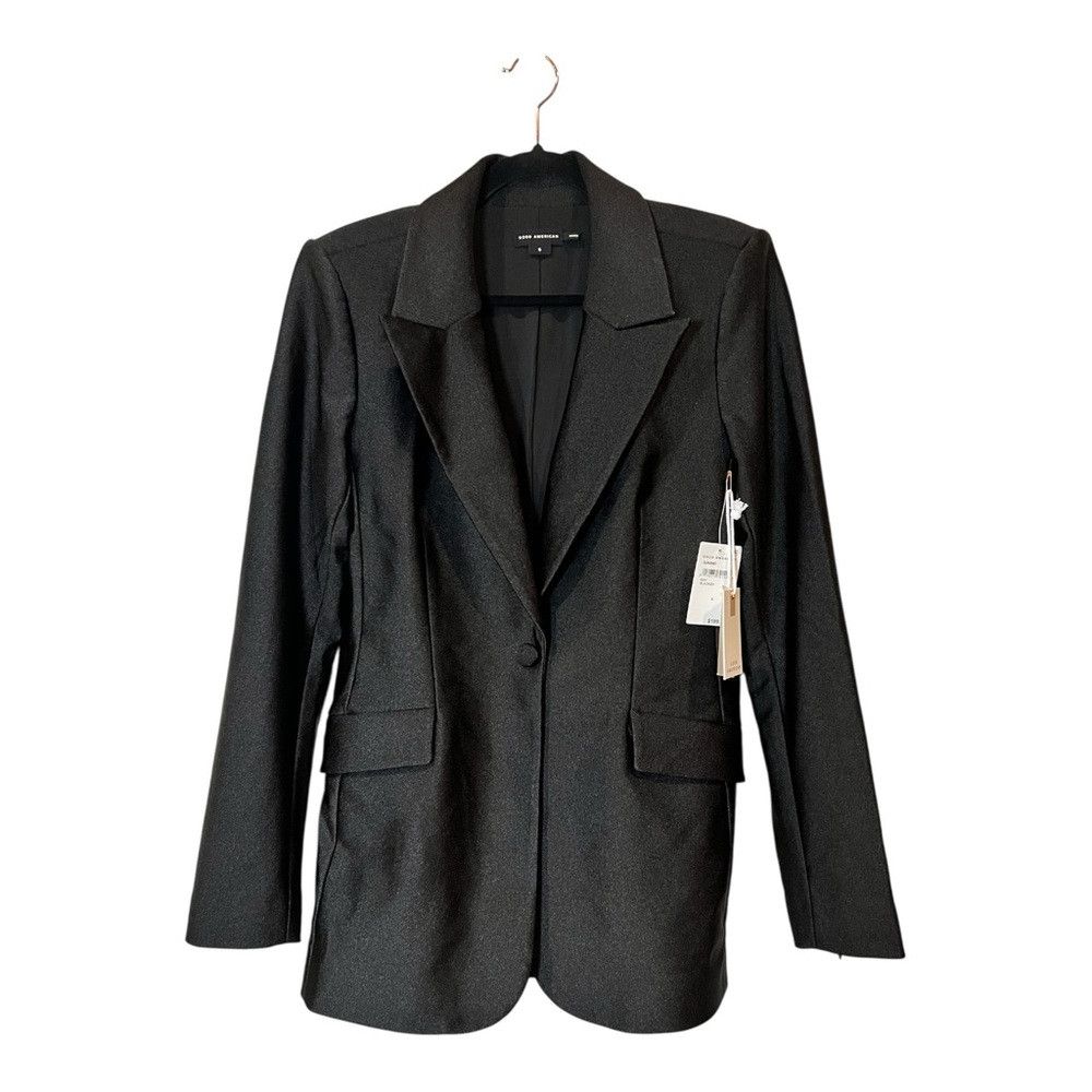 Good American Good American Disco Sculpted Blazer Black01 Size Small $199 Size S / US 4 / IT 40 - 2 Thumbnail