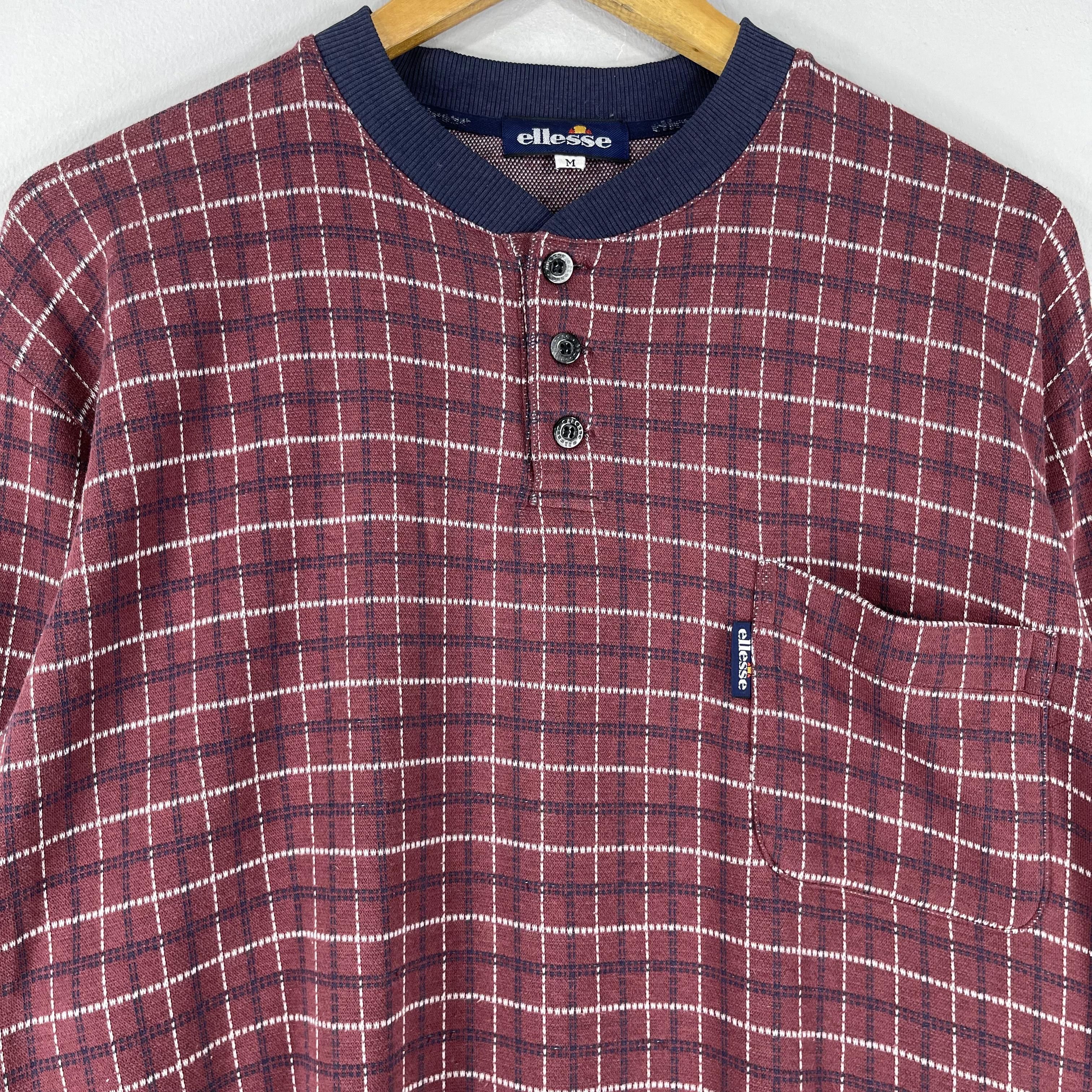 Ellesse Vintage ELLESSE Checkered Board Pullover Sweatshirt Size US M / EU 48-50 / 2 - 2 Thumbnail