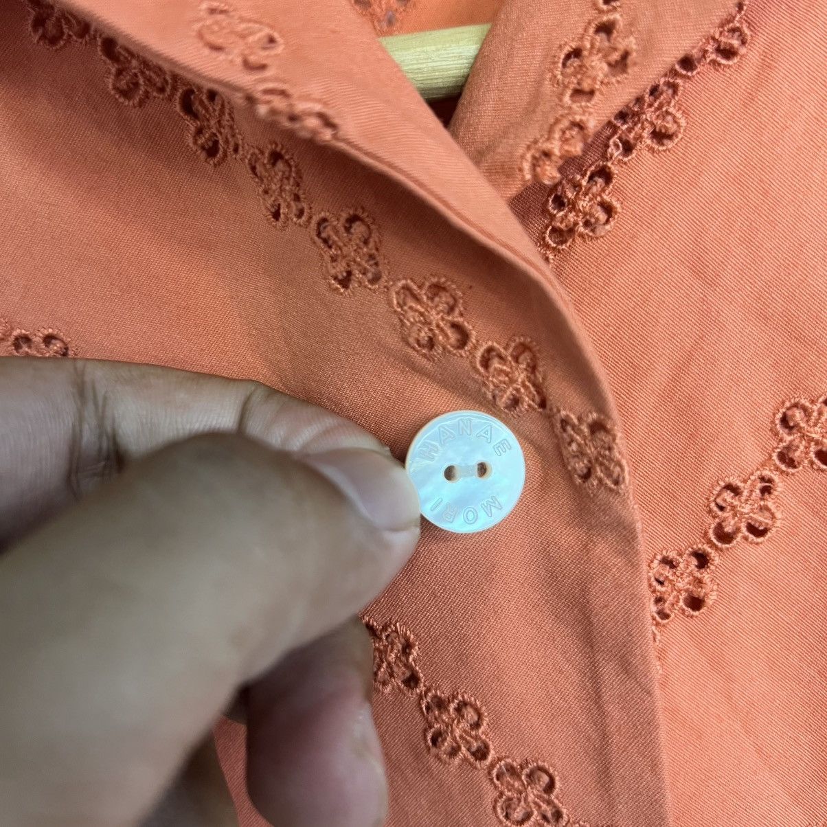 Hanae Mori HANAE MORI DEUX Vintage Casual Summer Eyelet Blouse Size XS / US 0-2 / IT 36-38 - 8 Thumbnail