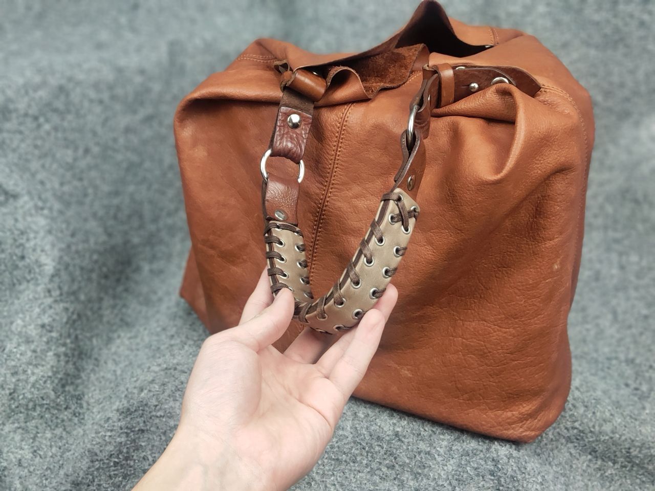 Genuine Leather Maurizio Taiuti Italy Design leather Shoulder Shopper bag Size ONE SIZE - 14 Thumbnail