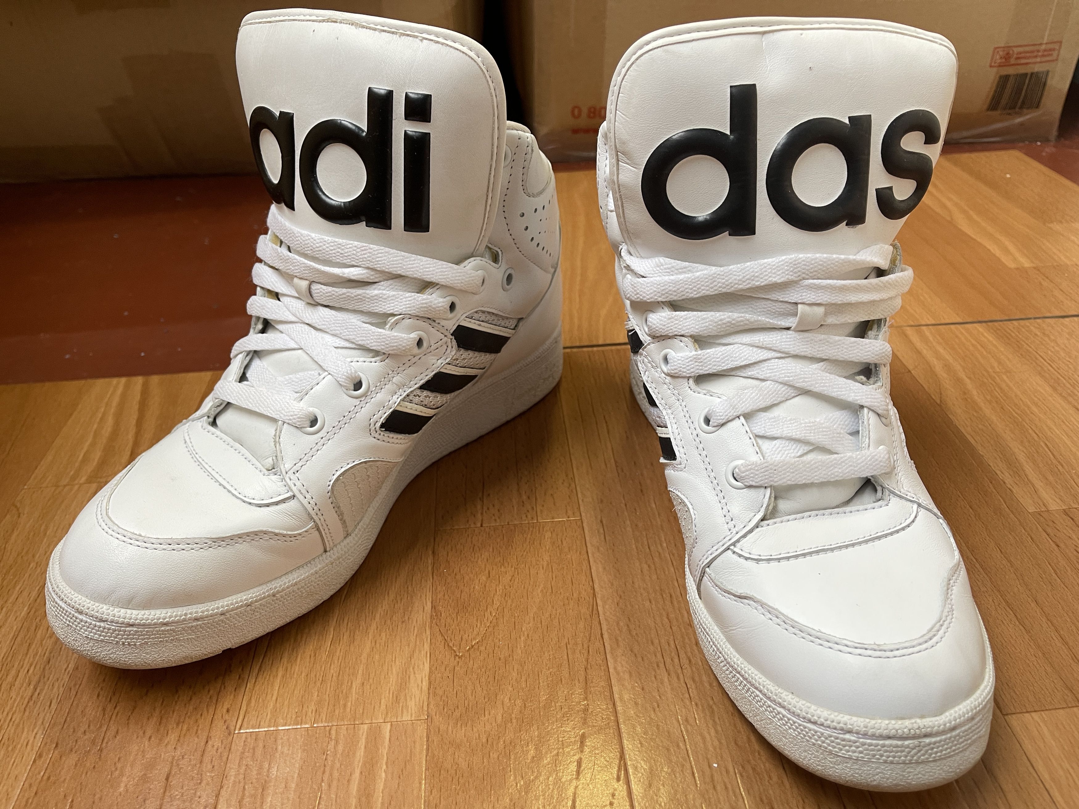 Adidas × Jeremy Scott Adidas sneakers, Jeremy Scott Instinct, Hi Top shoes, V24529 Size US 9 / EU 42 - 3 Thumbnail