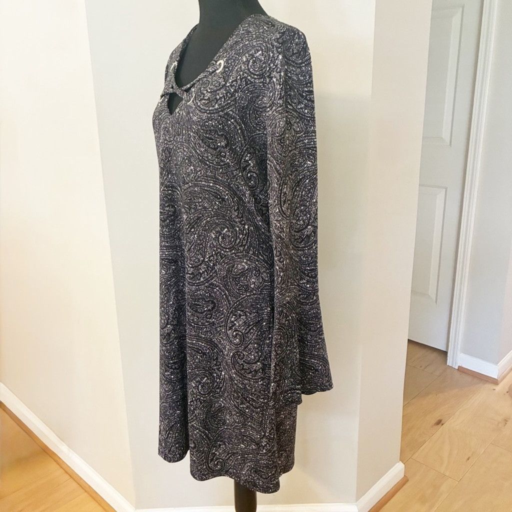 Michael Kors MICHAEL Michael Kors Black Long Bell sleeve dress Size Large Size L / US 10 / IT 46 - 3 Thumbnail