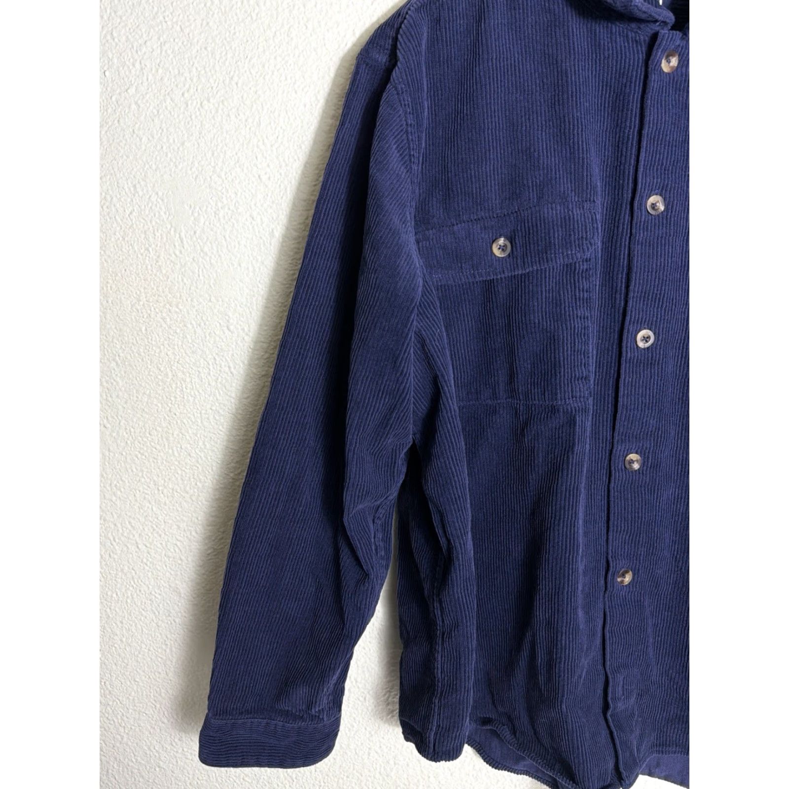 Gap Gap Shirt Mens XL Long Sleeve Navy Blue Corduroy Button-Up Size US XL / EU 56 / 4 - 3 Thumbnail