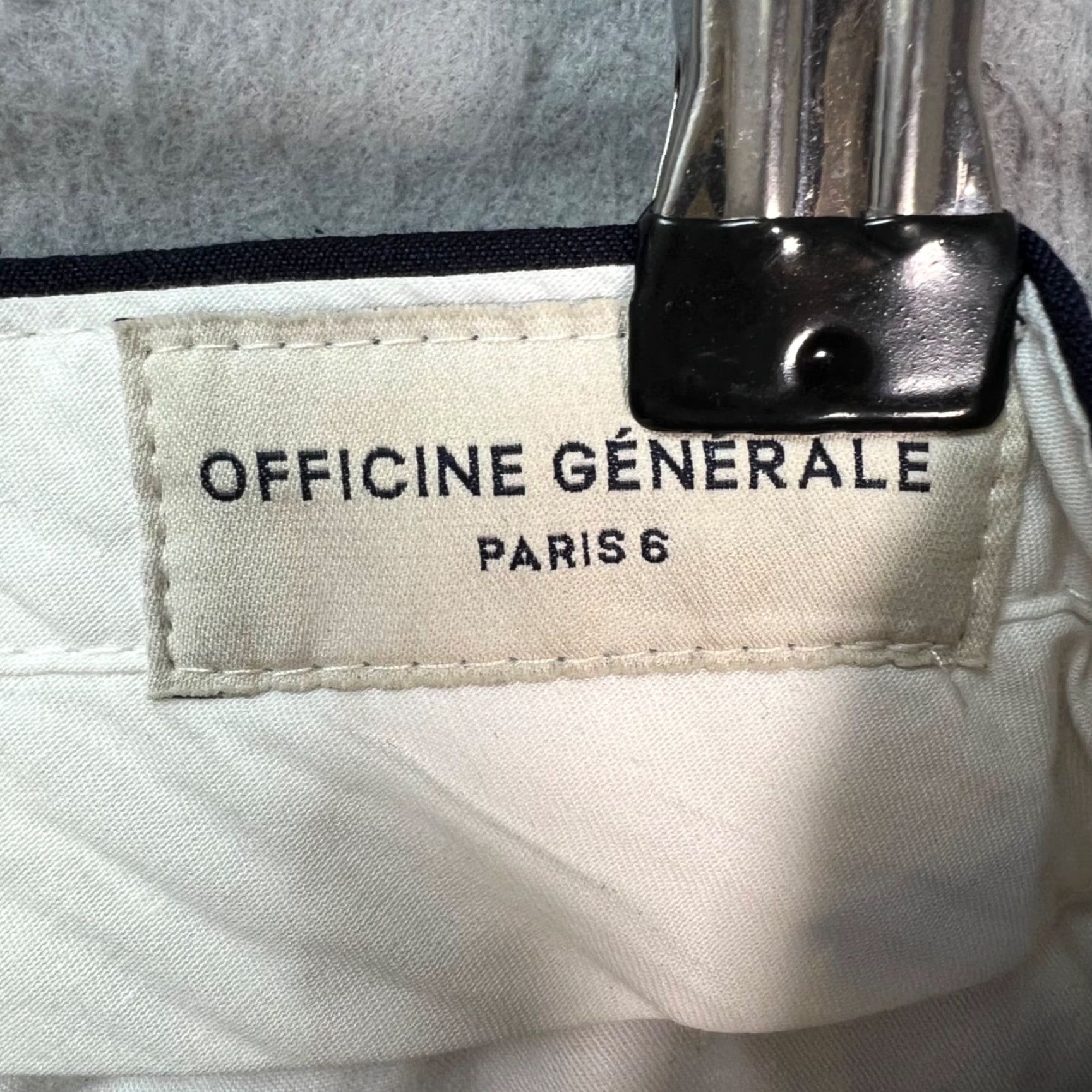Vintage Officine Generale Mens 46 Blue Wool Dress Pants Tapered Leg Flat Front Regular Waist 31in Dress Pants Size US 30 / EU 46 - 3 Thumbnail