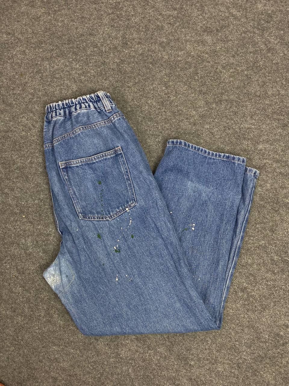 Japanese Brand double name distressed paint splatter highwaist denim Size US 30 / EU 46 - 2 Thumbnail