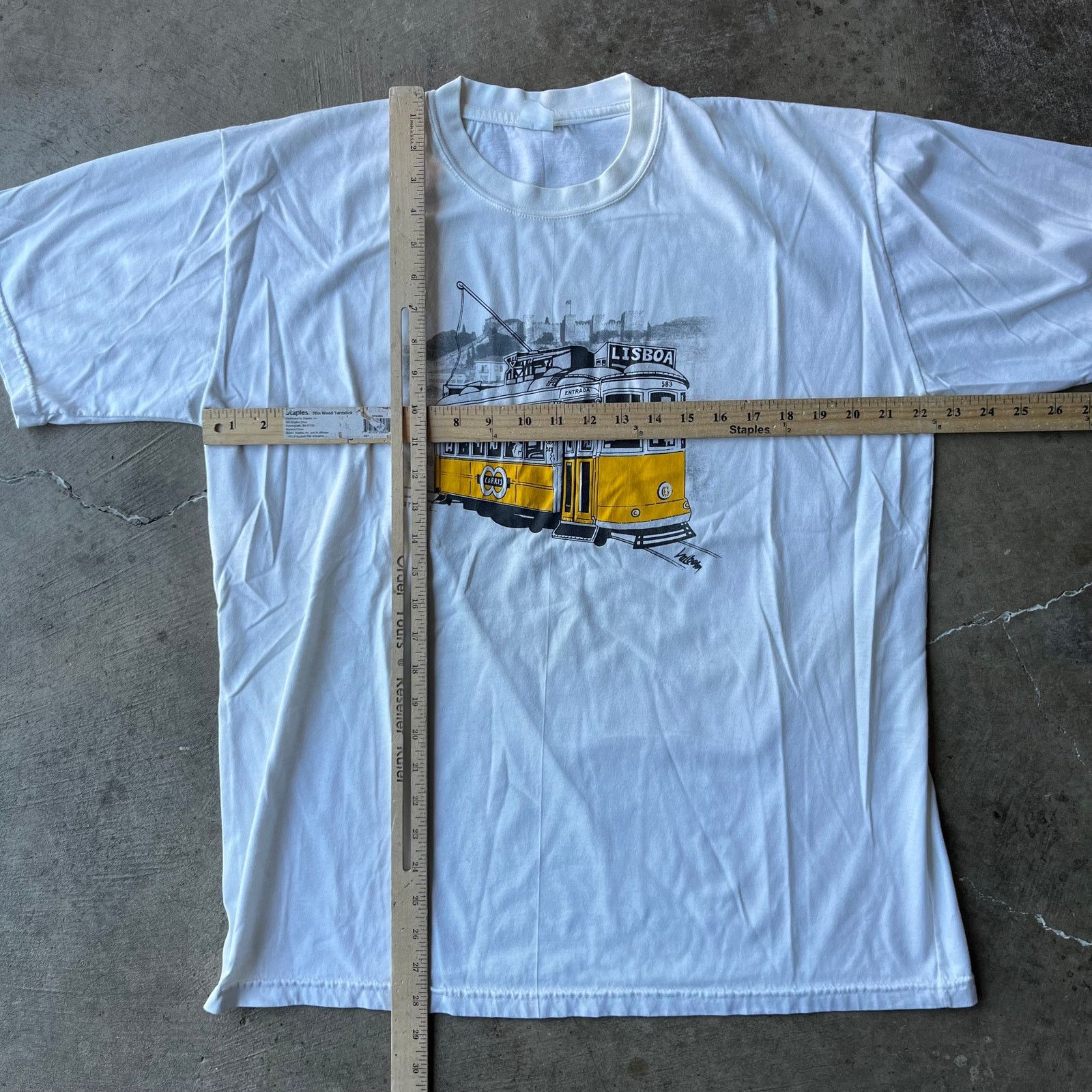 Vintage VINTAGE LISBOA PORTUGAL CARRIS PROMO ART TEE SHIRT 2XL 90S Size US XXL / EU 58 / 5 - 3 Thumbnail