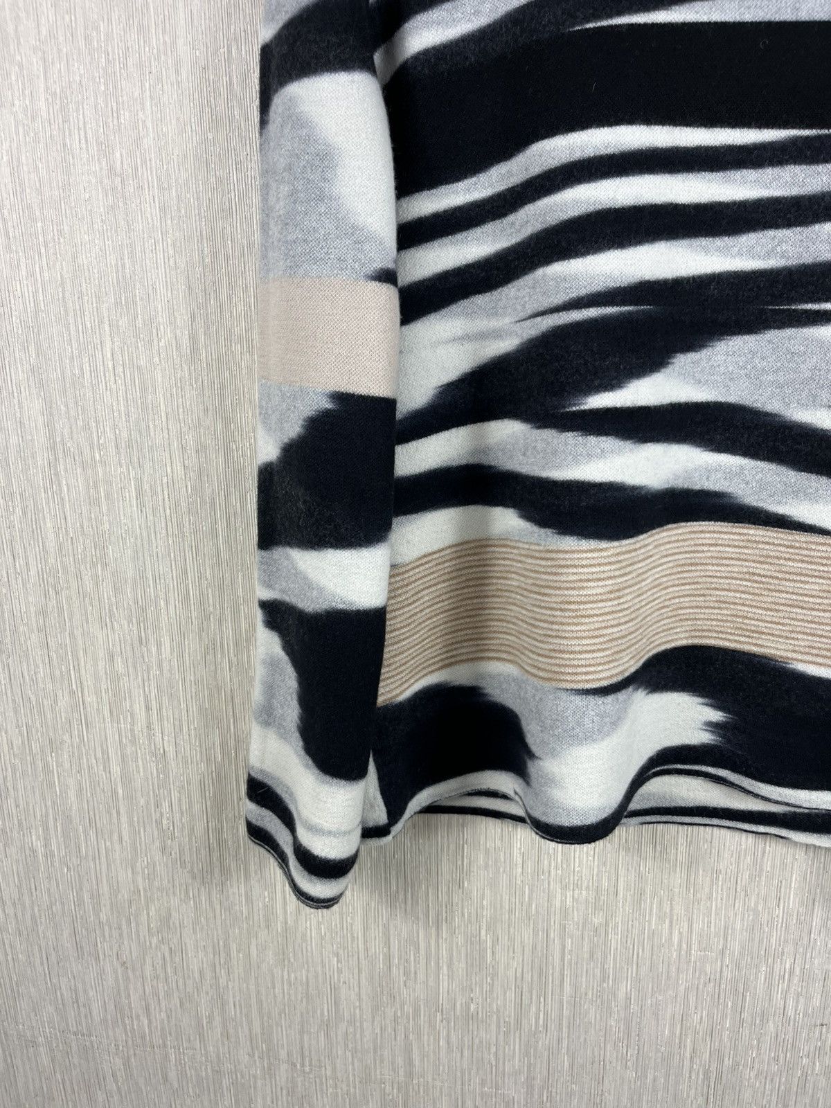 Designer × Missoni Missoni wool zebra patterned turtleneck sweater luxury Size M / US 6-8 / IT 42-44 - 7 Thumbnail