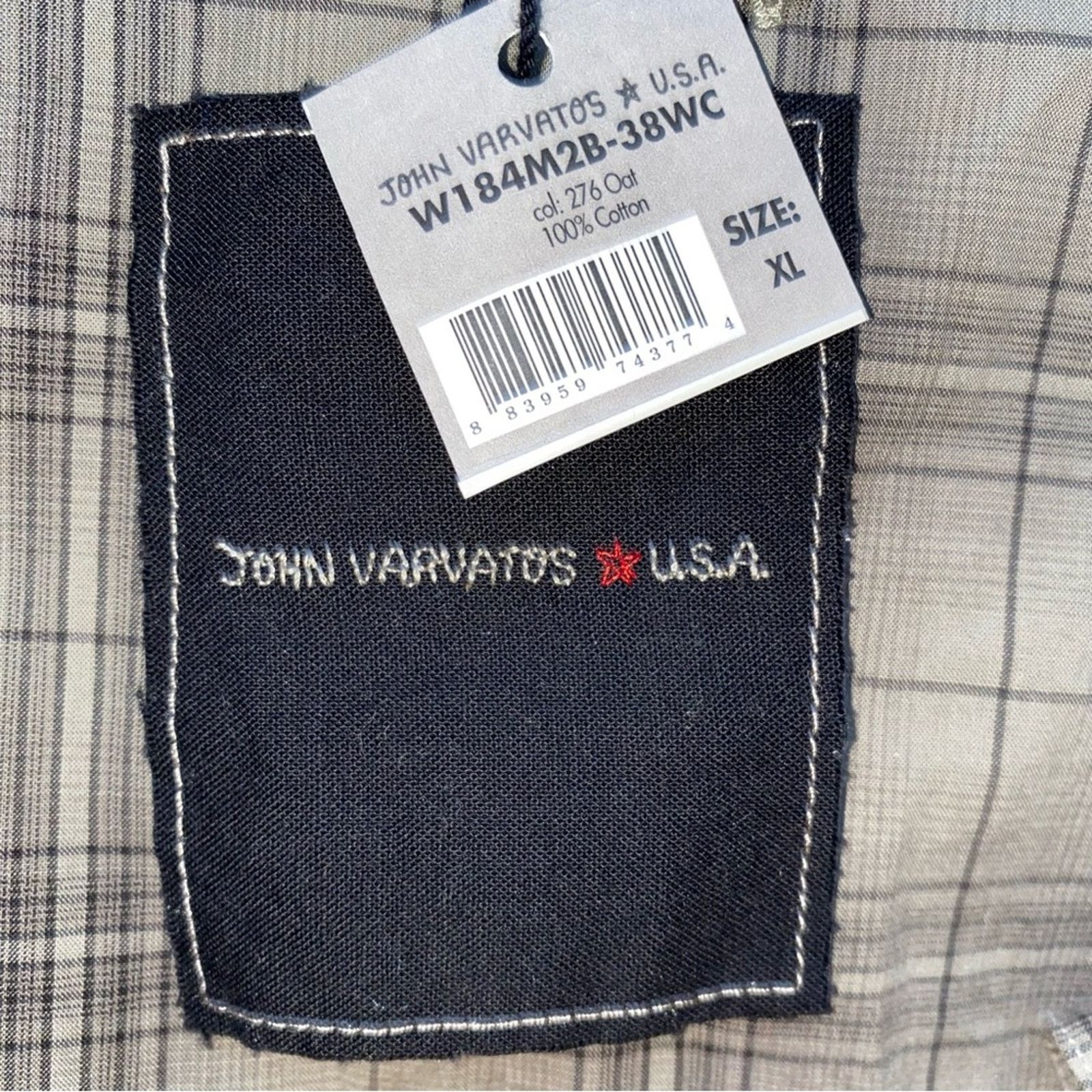 John Varvatos New JOHN VARVATOS $250 Olive Black Plaid Men's Shirt XL Size US XL / EU 56 / 4 - 6 Thumbnail