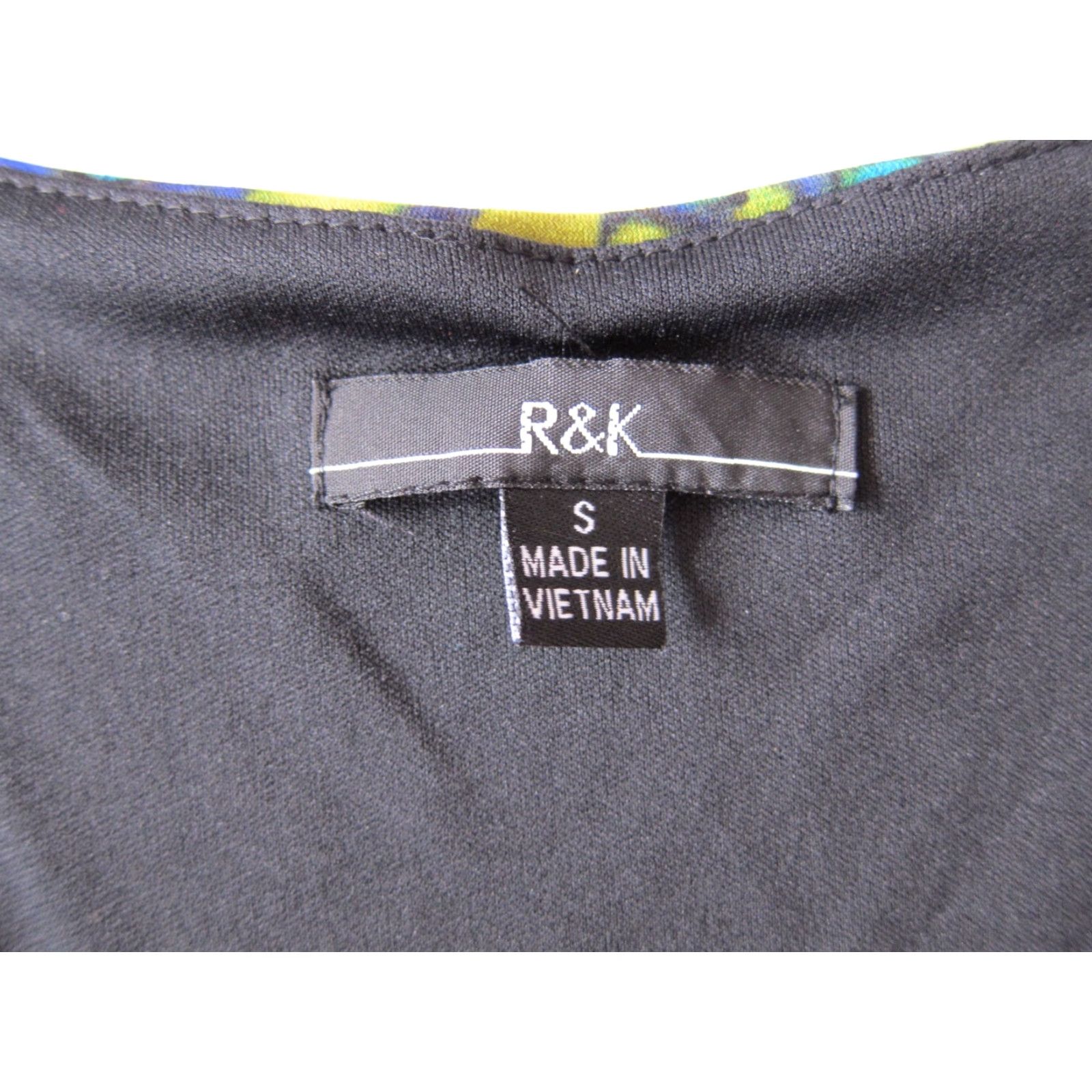 Vintage R&K Blue Green Black Yellow Stretch Sleeveless Empire Waist Tank Dress Small Size S / US 4 / IT 40 - 7 Thumbnail