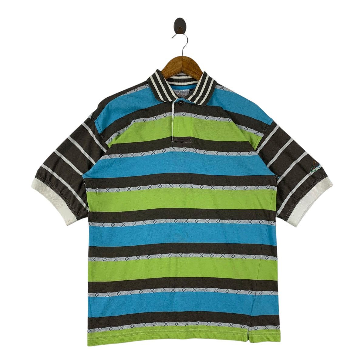 Greg Norman Vintage GREG NORMAN Stripe polo tee Size US M / EU 48-50 / 2 - 1 Thumbnail